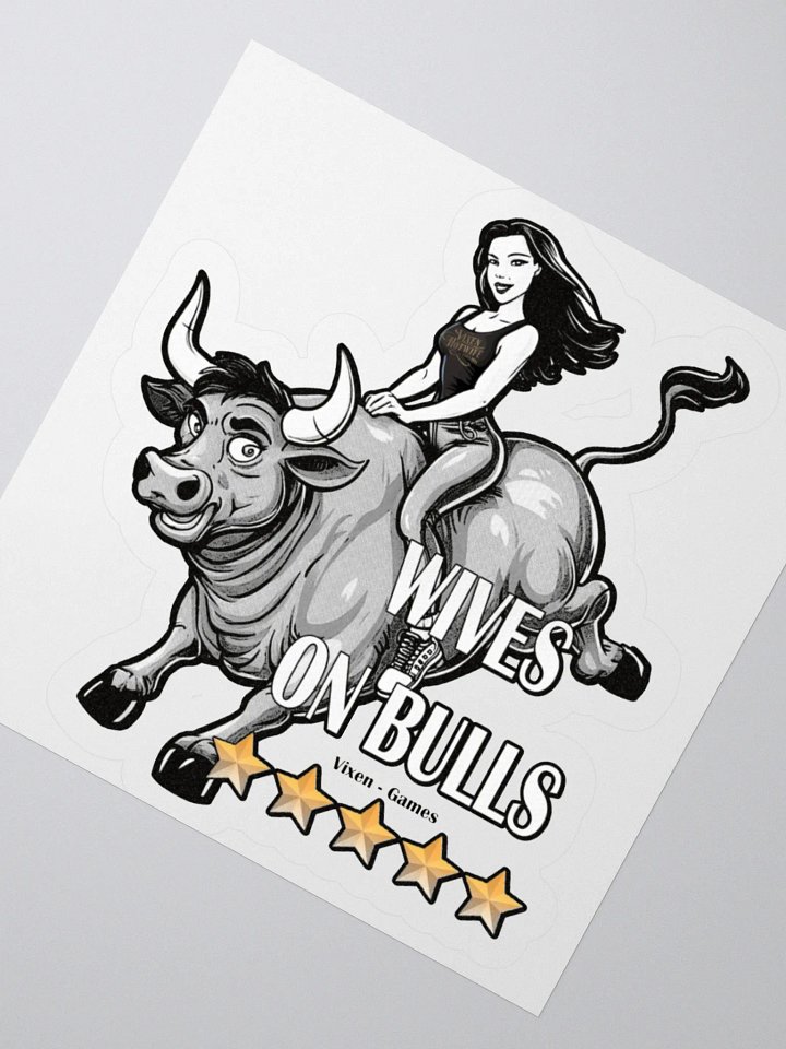 Wives On Bulls Five Stars 5 Stars Vinyl Sticker product image (6)