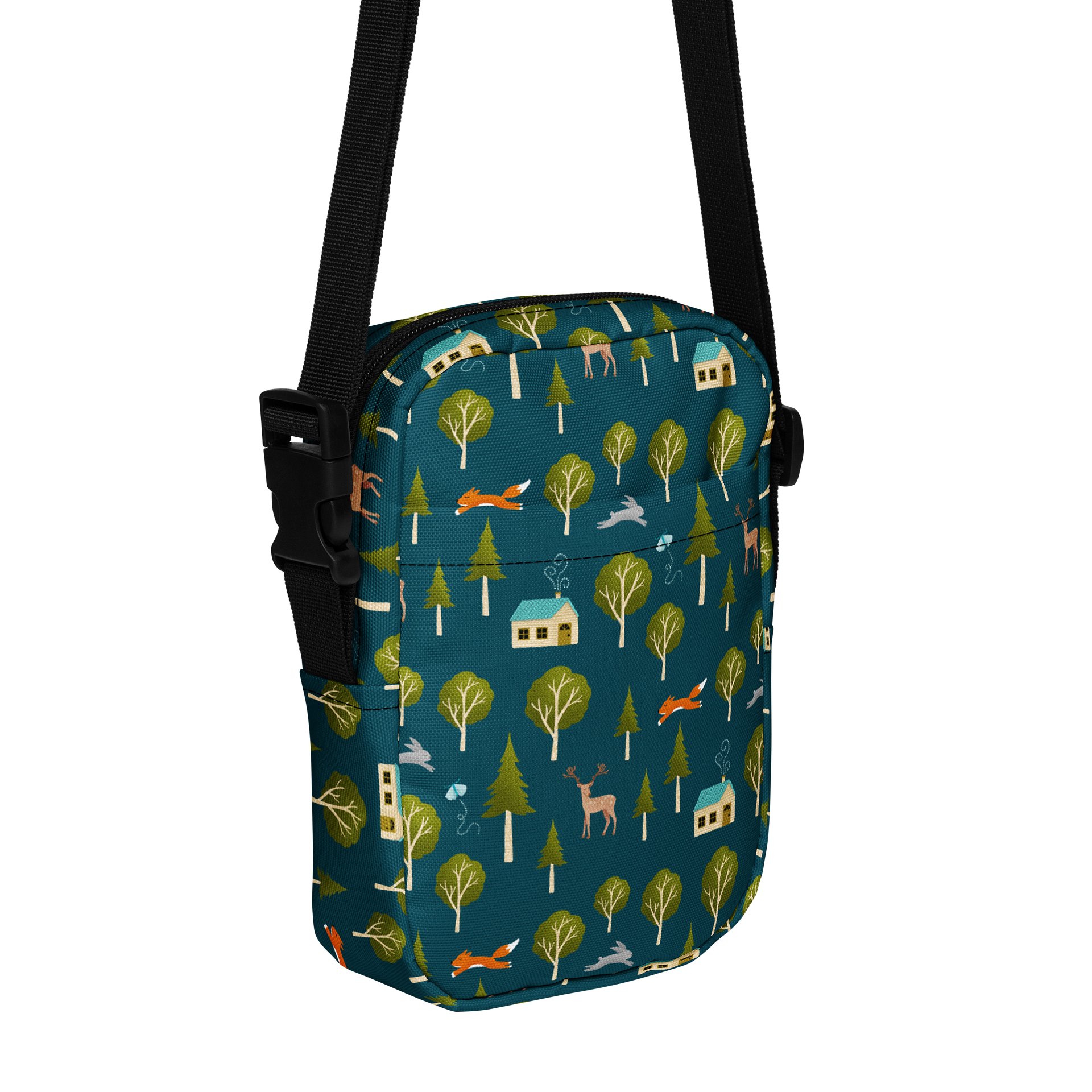 Cozy Cabin and Forest Animals Crossbody Bag product image (1)