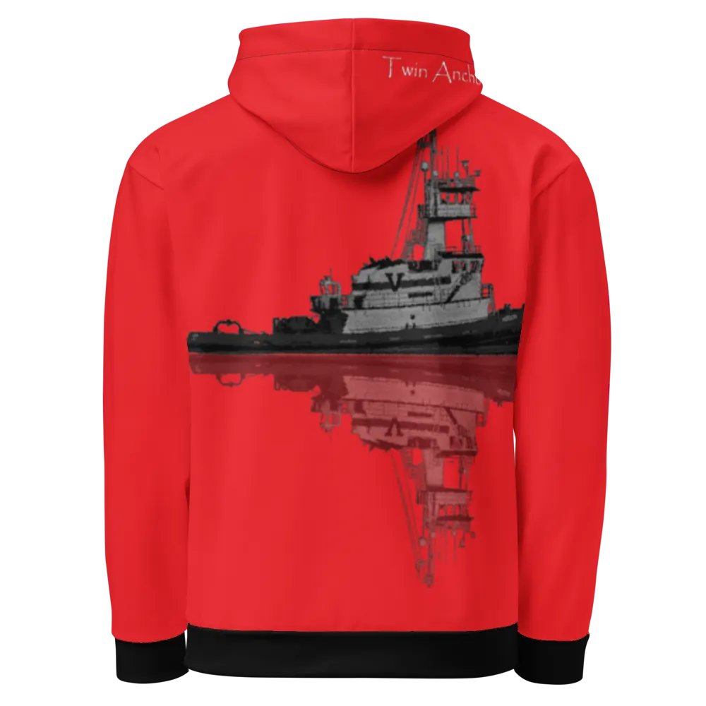 Tug Hudson & Reflection (Red) – Performance Marine Wear | Twin Anchor Apparel North Current Line product image (1)