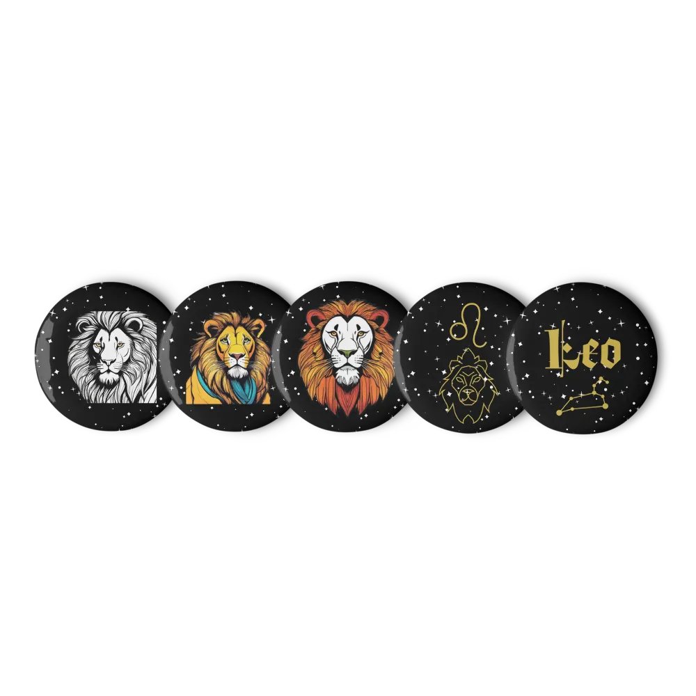 Cosmic Lion Pin Buttons Set product image (2)