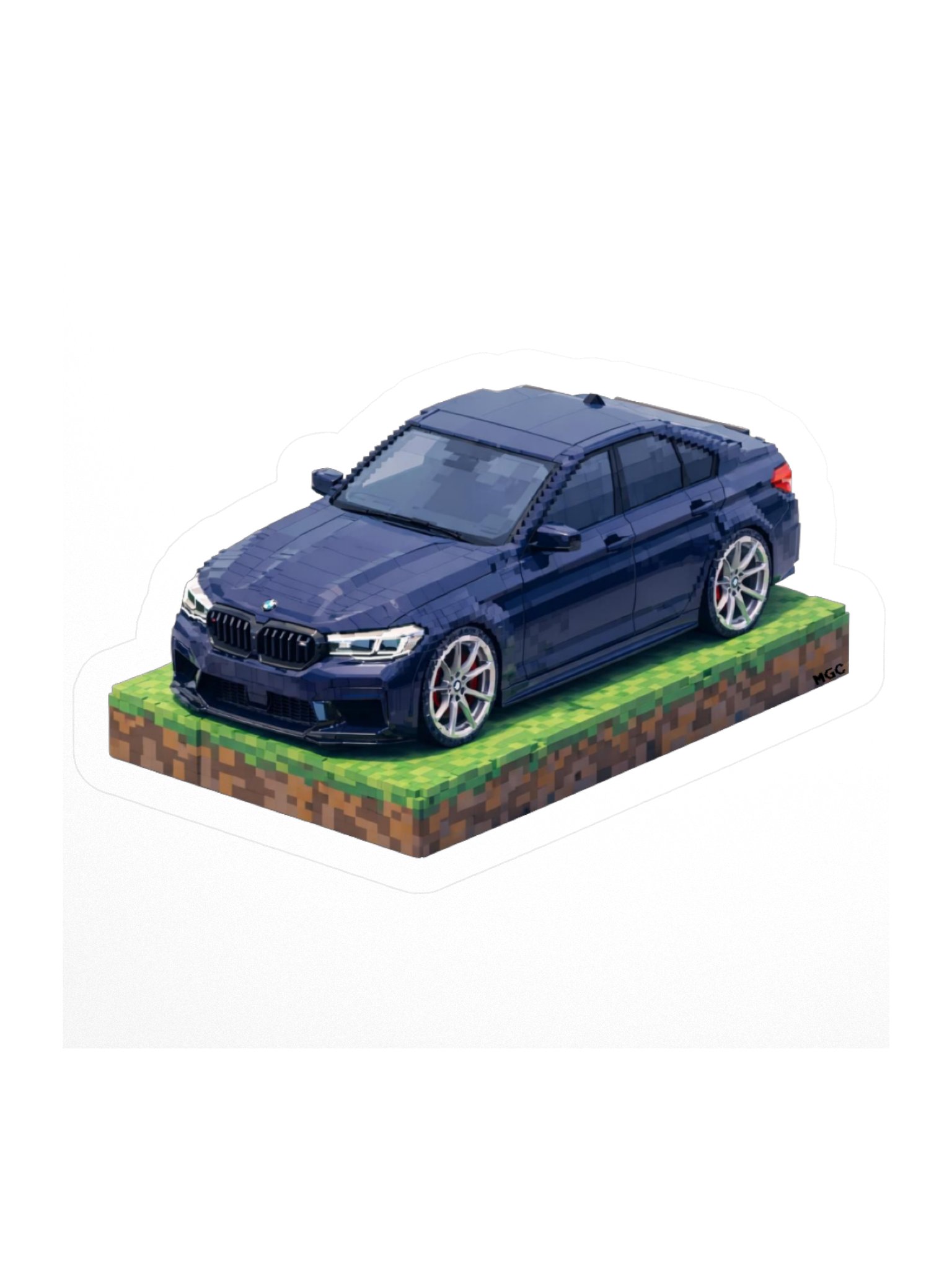 Blue BMW M5 F90 Sticker (Pixel, Retro, Minecraft) product image (2)