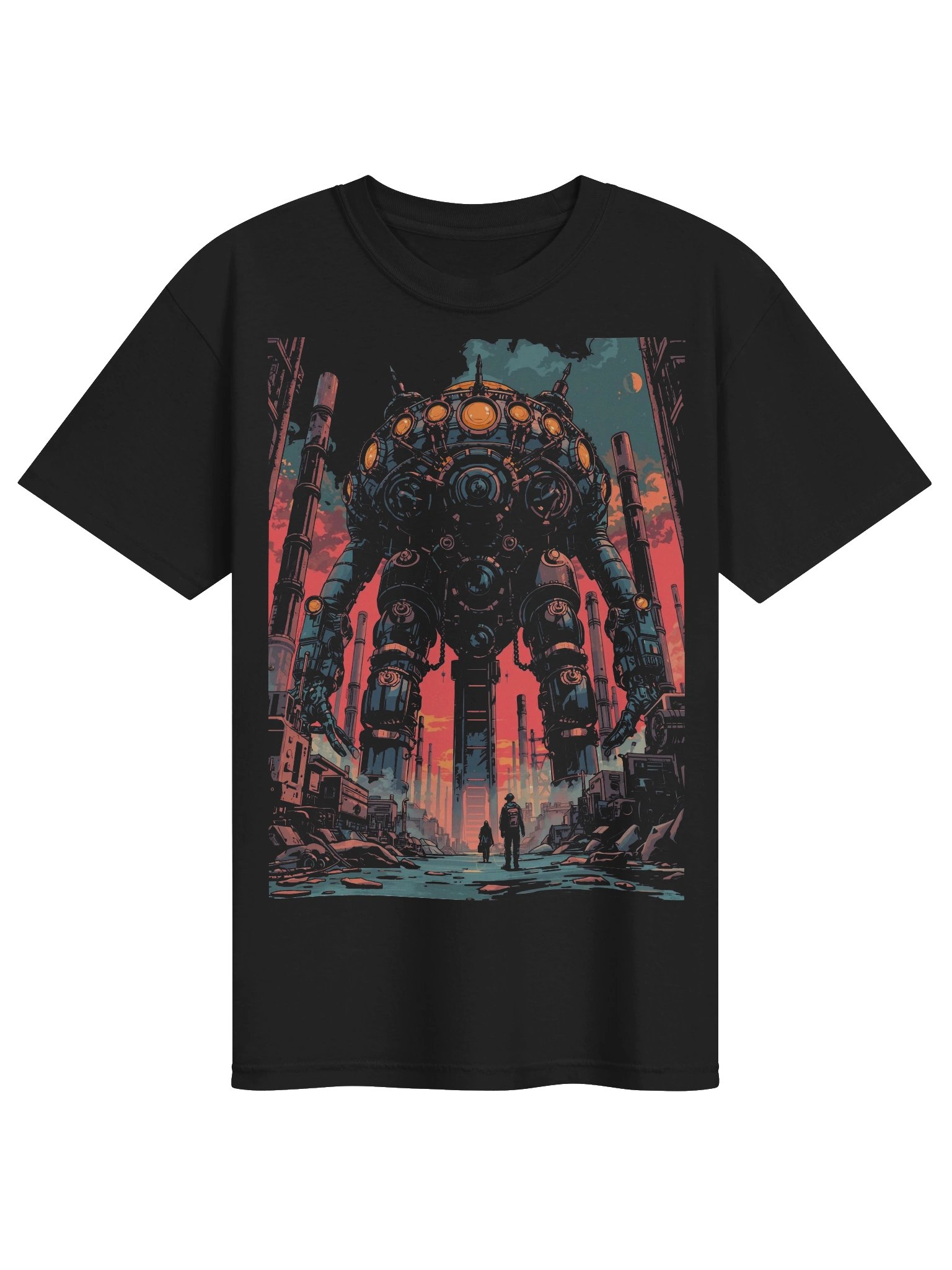 Giant Mech Retro-Futurist Heavyweight T-Shirt product image (1)