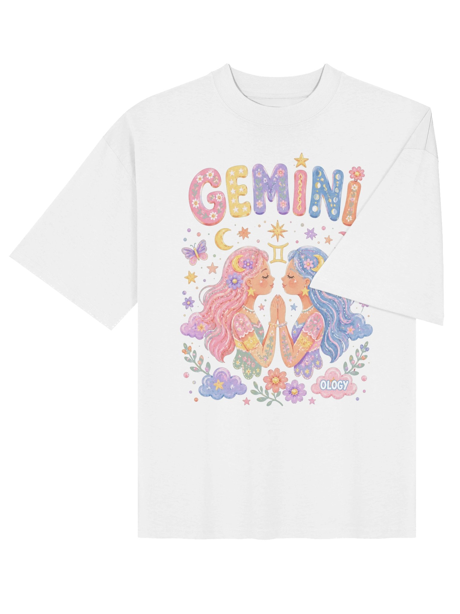 Gemini Astro Pop Oversized Tee product image (13)