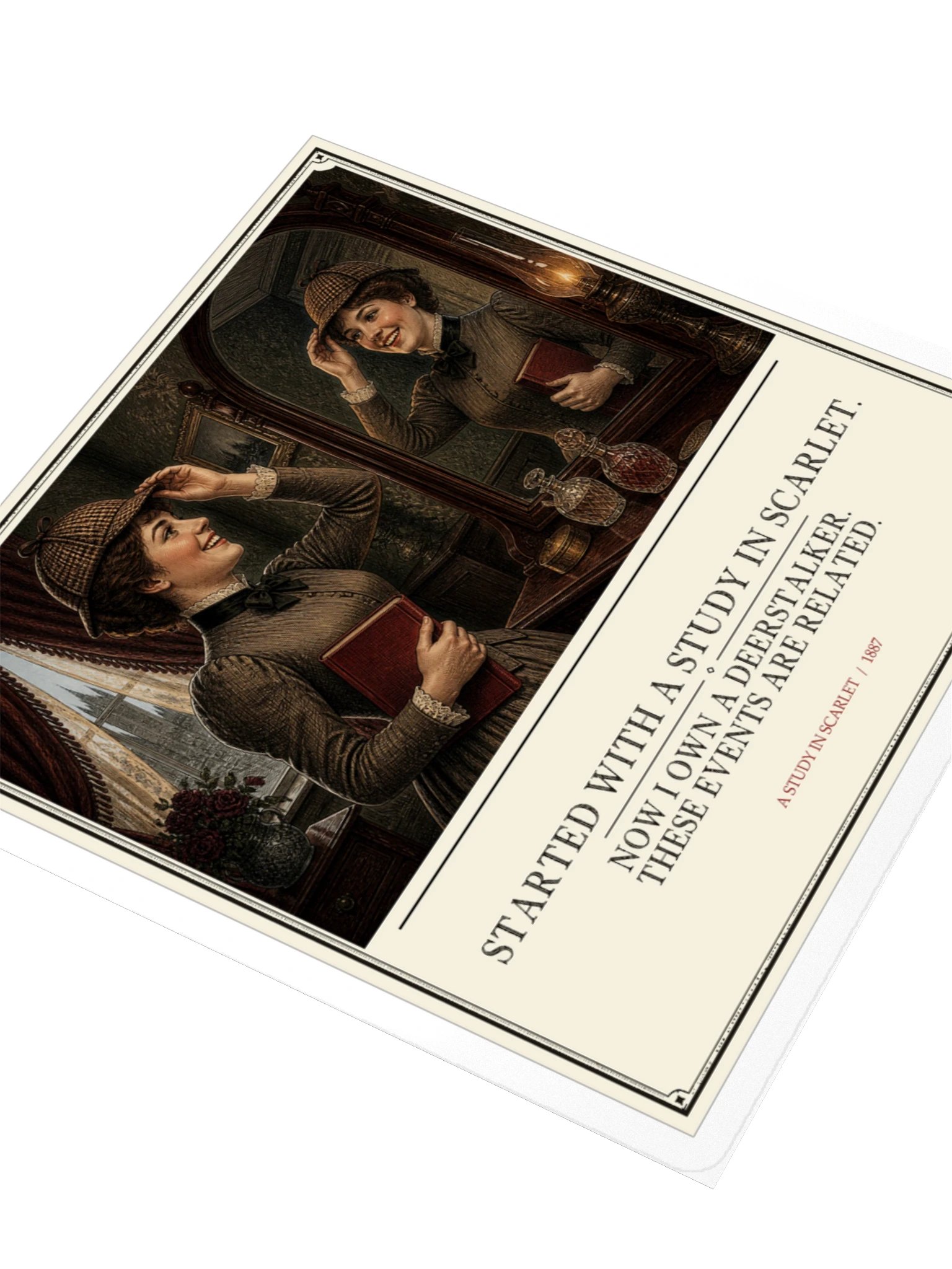 Started With Study Scarlet Now Own Deerstalker -- A Study in Scarlet Sticker product image (3)