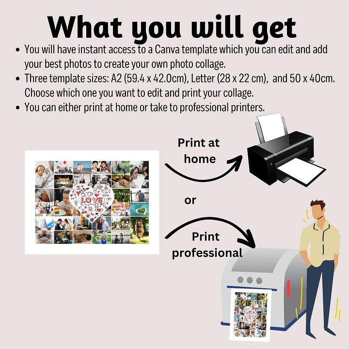 Love Themed Photo Collage Canva Template product image (2)
