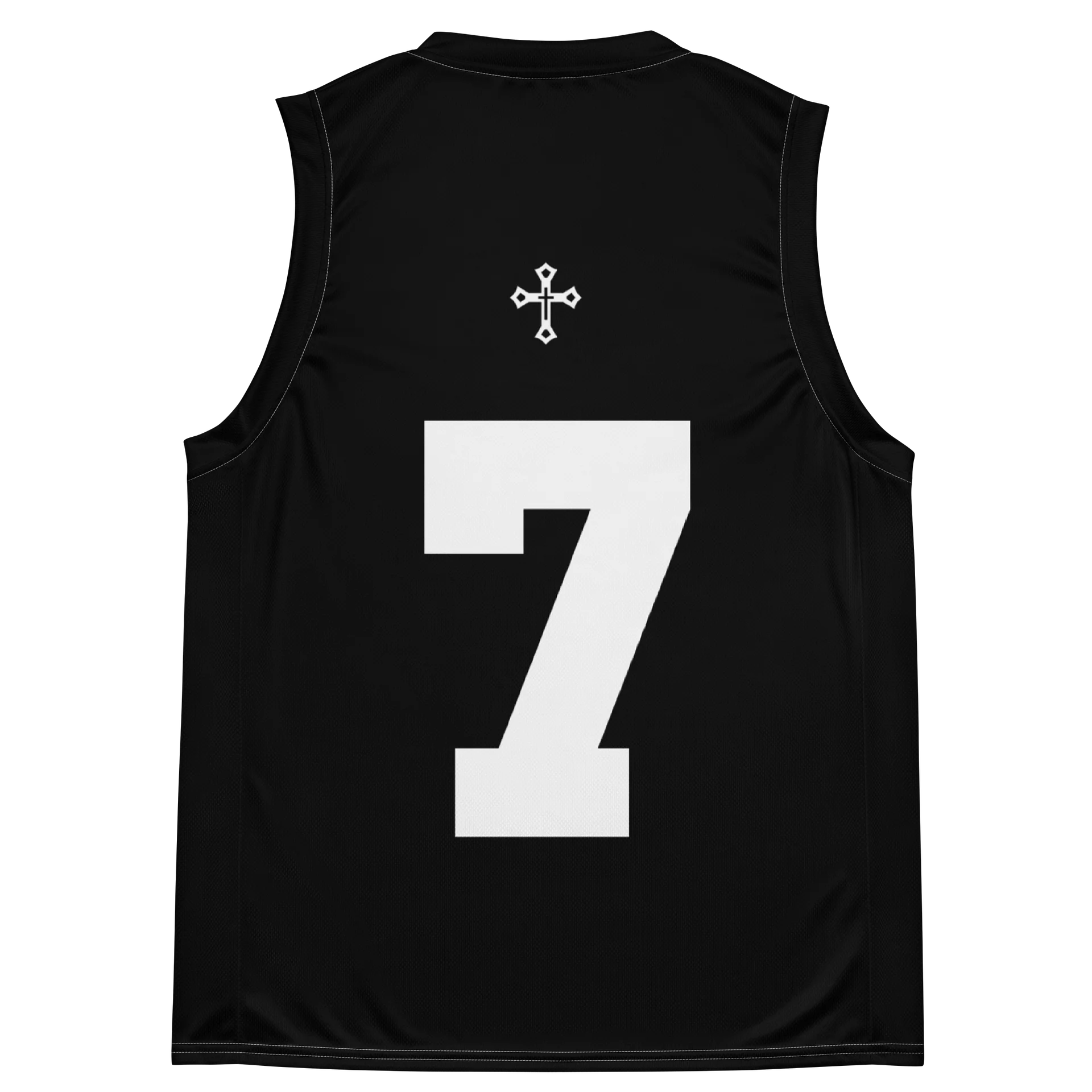 LIFE GOES ON Black Basketball Jersey (Unisex) product image (4)