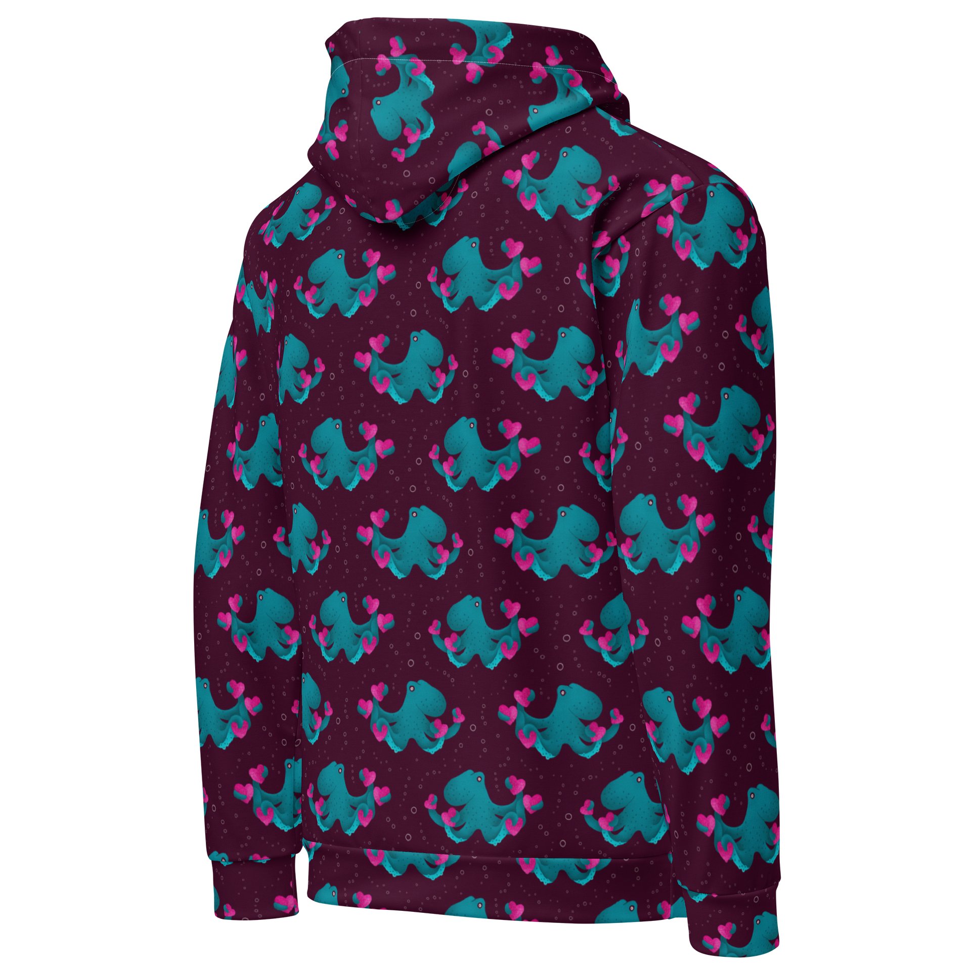 Octopus and Hearts Recycled Unisex Hoodie product image (5)