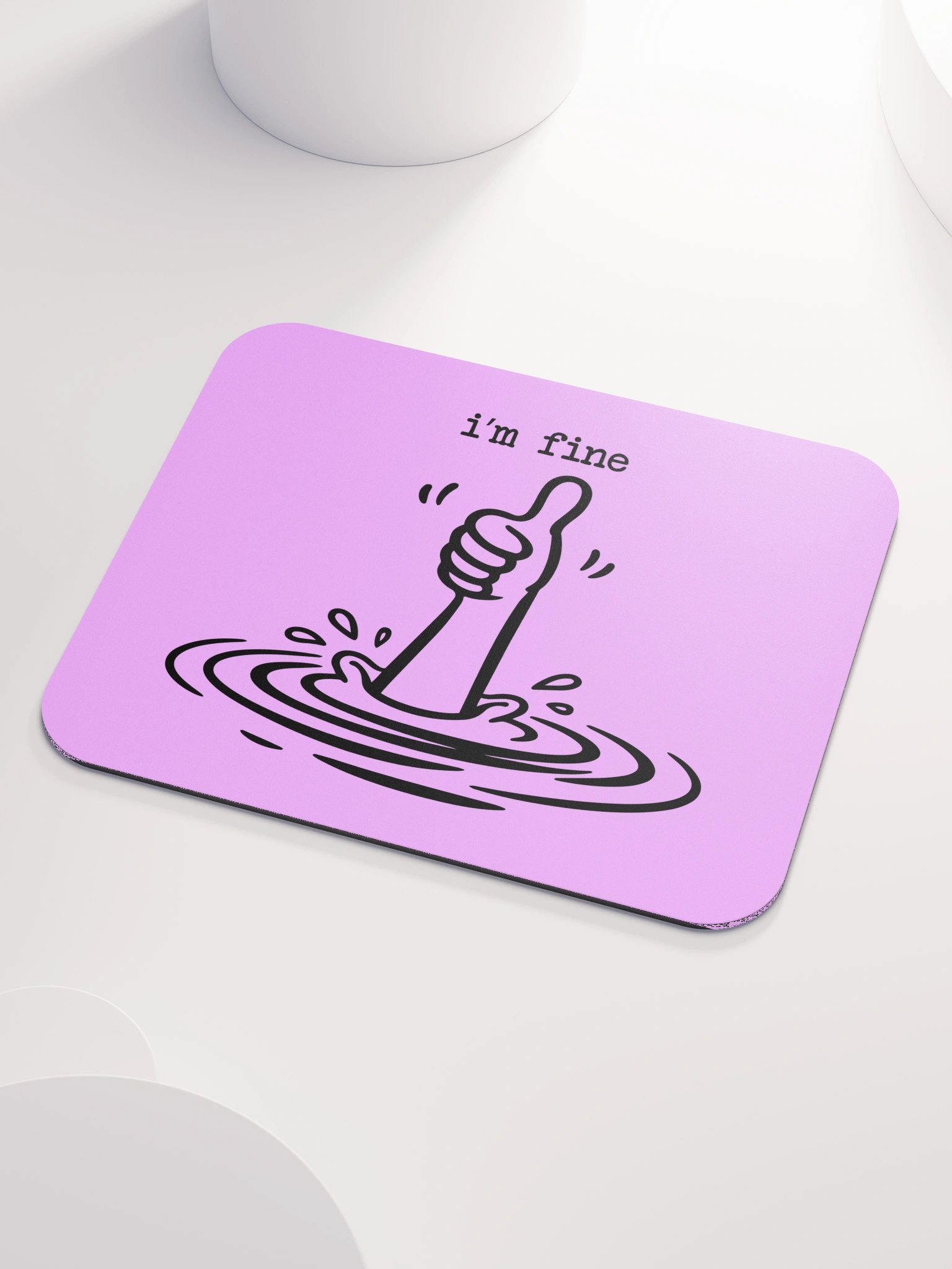 I’m Fine Thumbs-Up Mouse Pad product image (3)