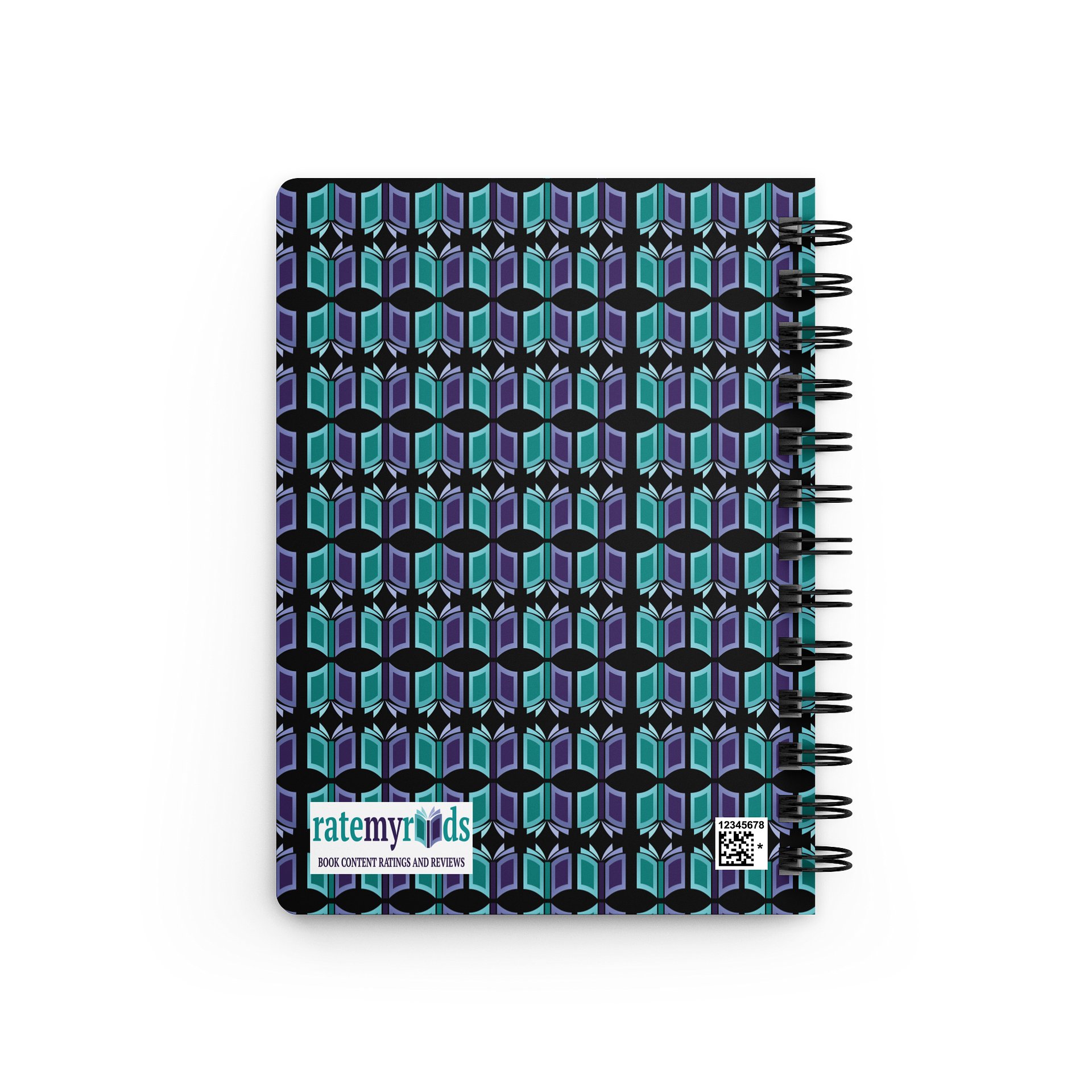 Bookish Spiral Notebook (Black Background) product image (2)