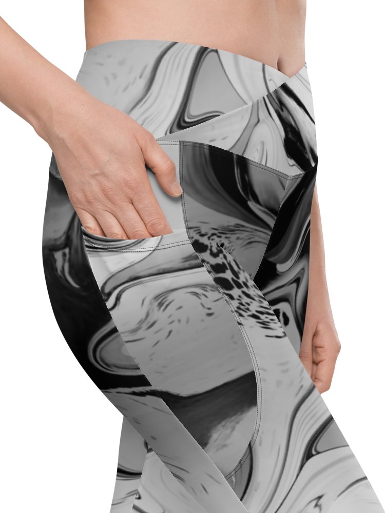 Black Marble-Leggings with Pockets product image (2)