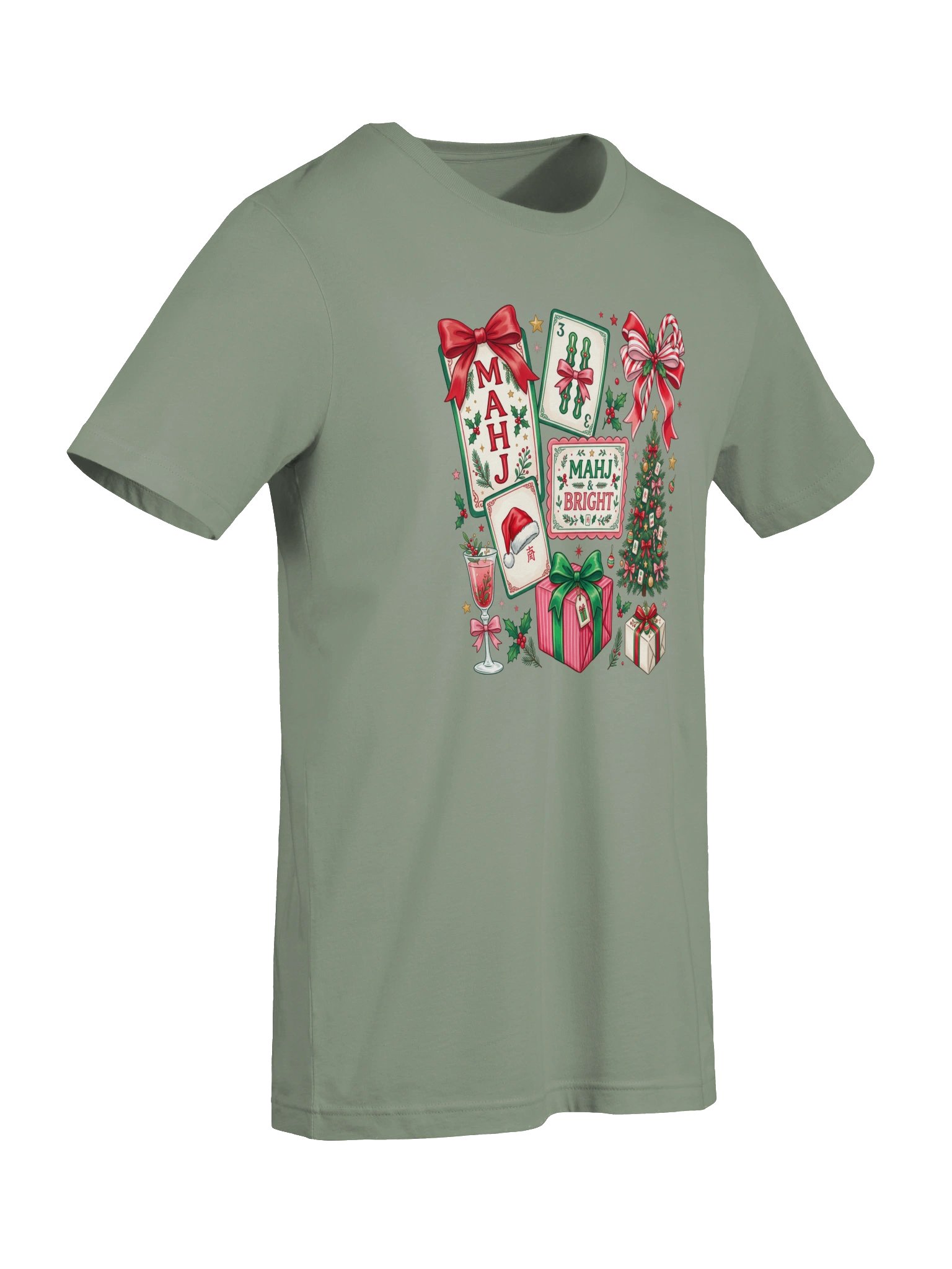 Mahj & Bright Christmas T-Shirt | Holiday Mahjong Tee product image (65)
