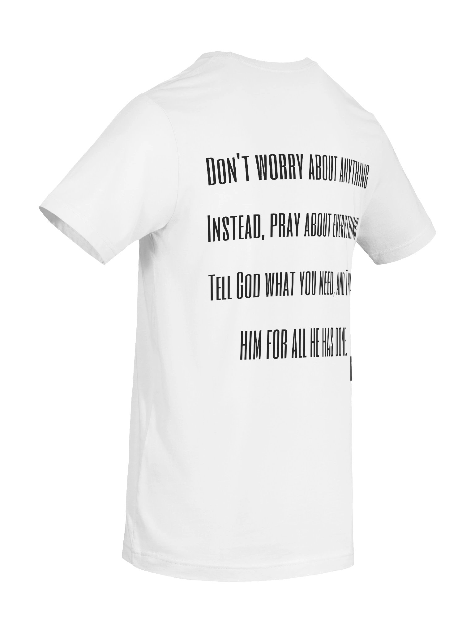 D2You Gospel Message - T Shirt - Philippians 4:6 (unisex) product image (3)