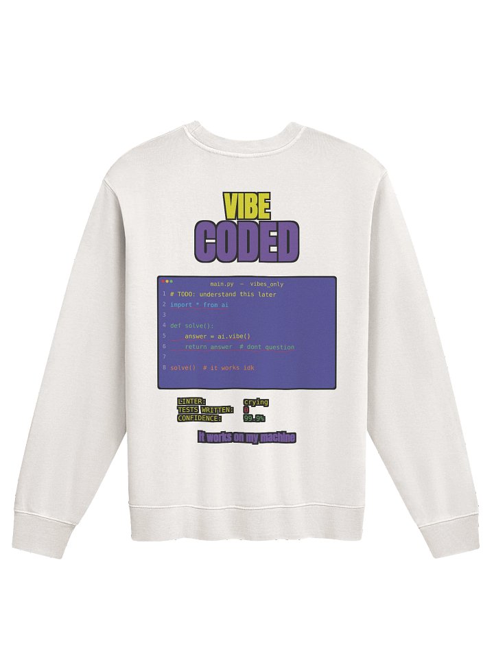 Vibe Coded Pigment Dyed Streetwear Sweatshirt product image (4)