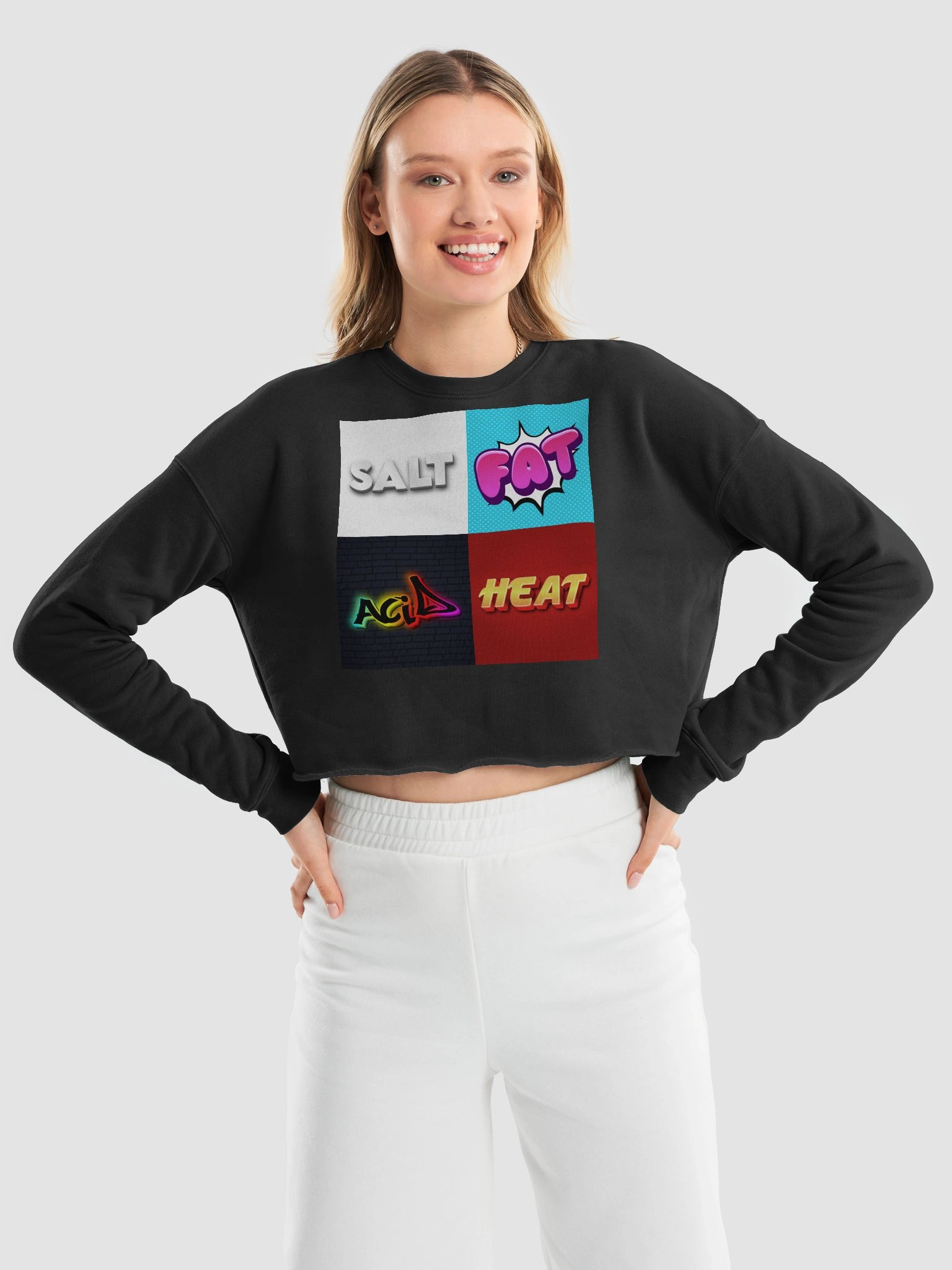 Salt Fat Acid Heat - Bella+Canvas Women's Fleece Crop Sweatshirt product image (4)