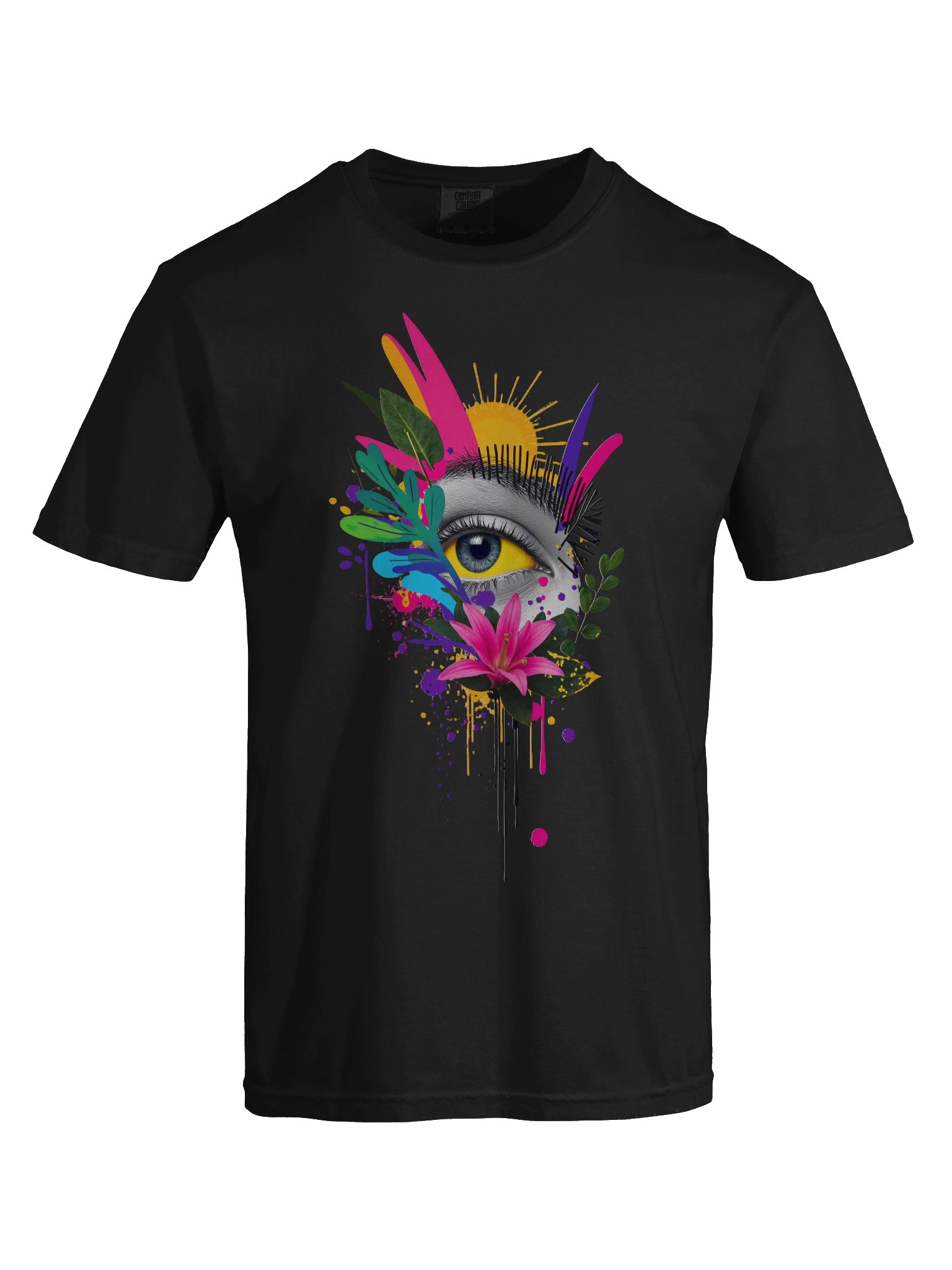 Psychedelic Eye Floral Graphic Tee product image (5)