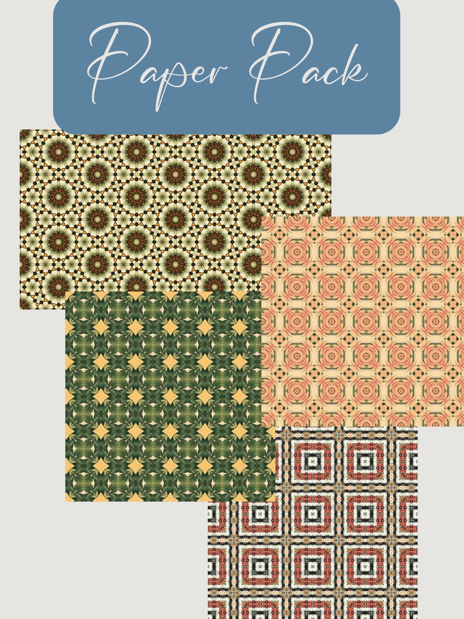 Retro Flower Paper Pack product image (2)