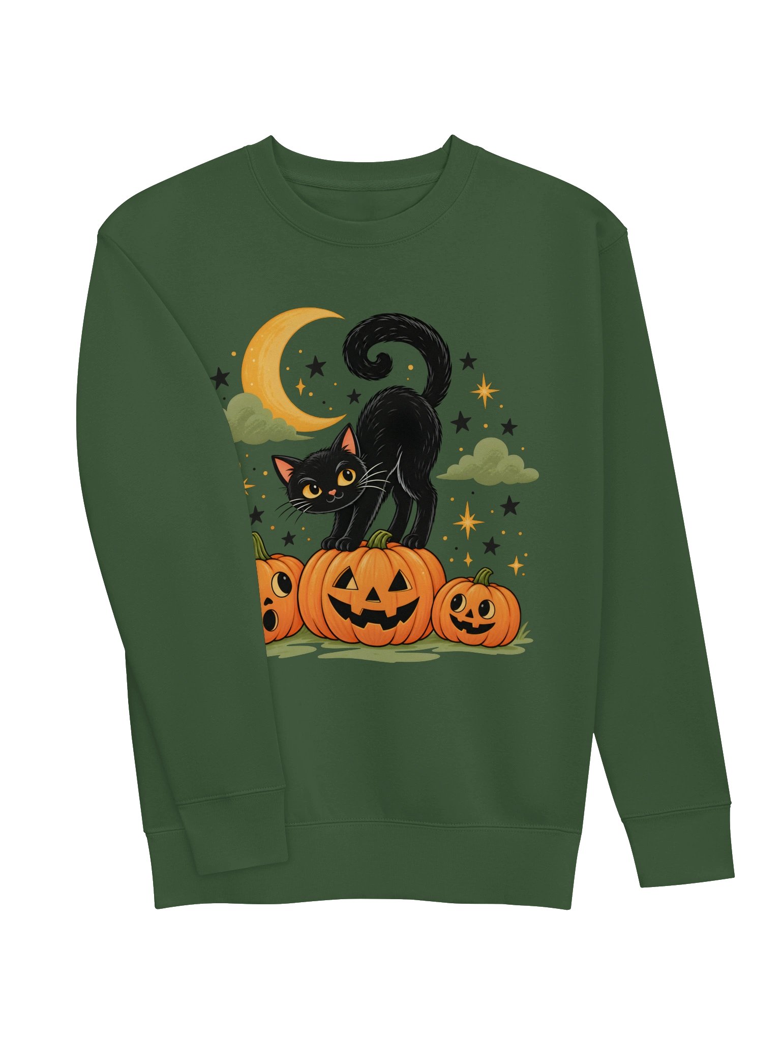 Black Cat Halloween Pumpkin Sweatshirt product image (67)