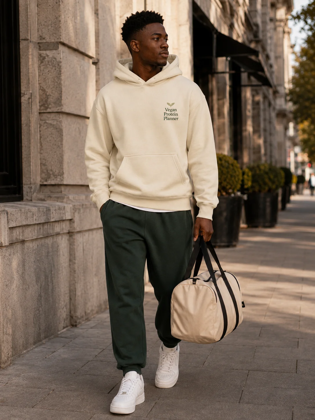 Plants Did the Heavy Lifting Unisex Premium Hoodie – Cream product image (4)