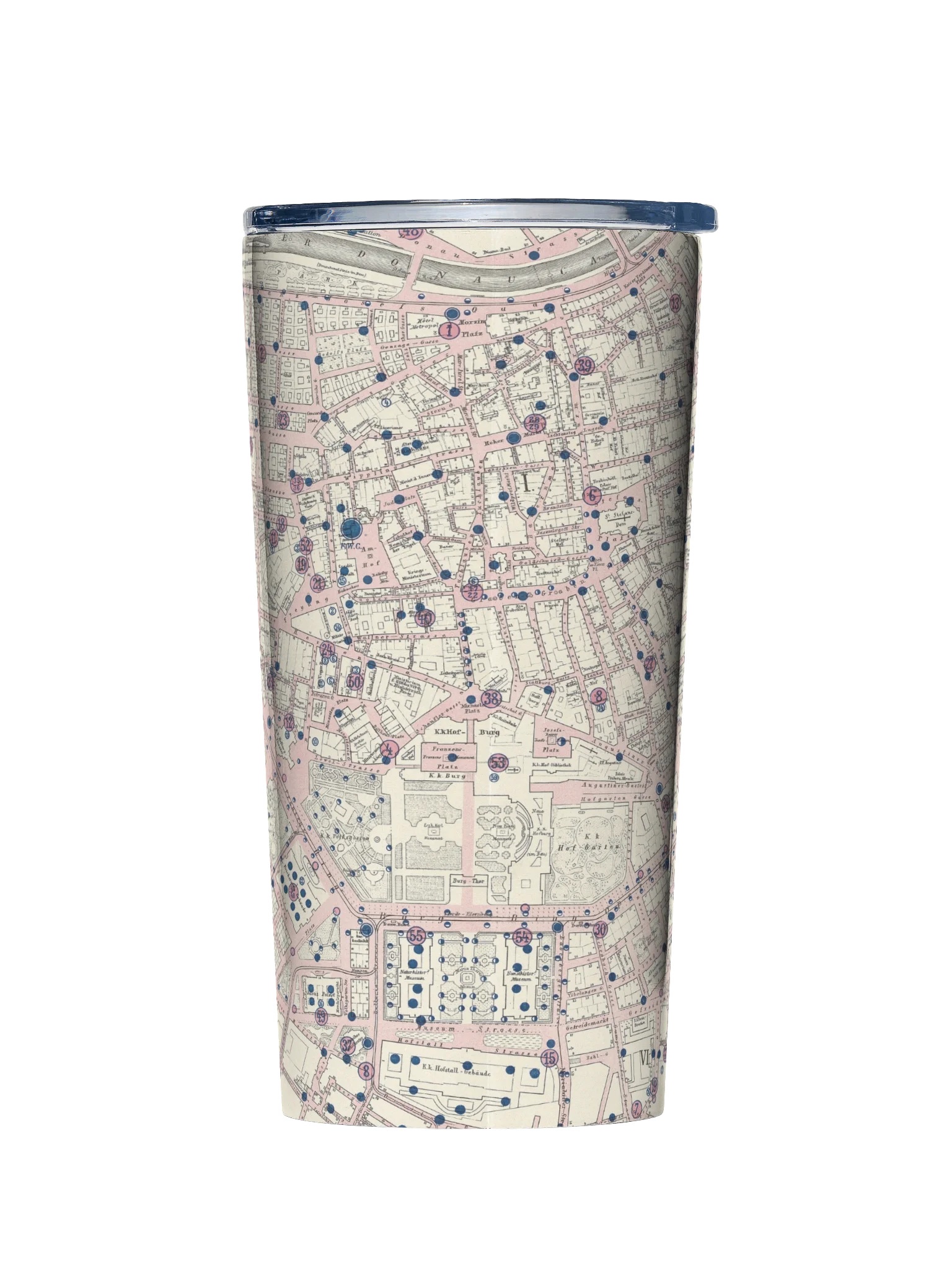 Vintage Vienna Map Tumbler product image (1)