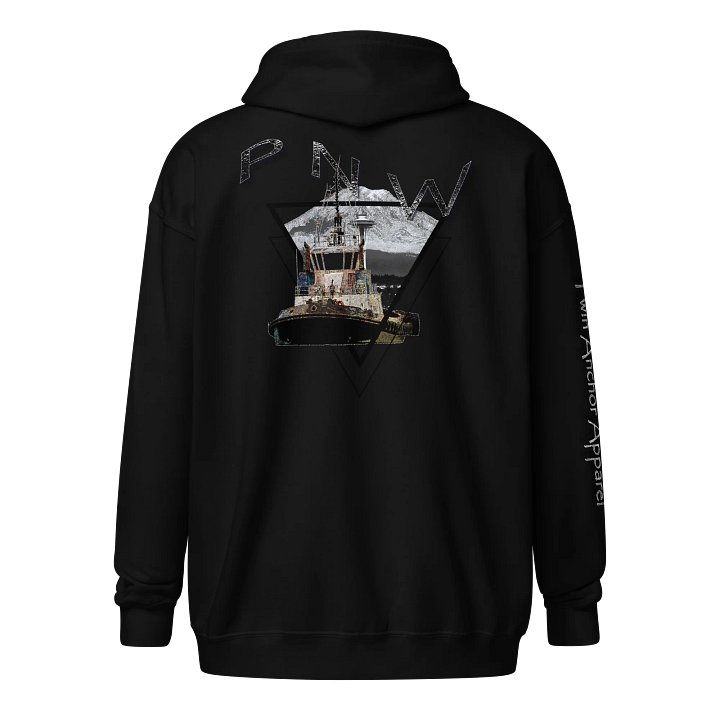 PNW T - Mt Raine & Tug Chief – Maritime Heritage | Twin Anchor Apparel Fog Harbor Line product image (1)