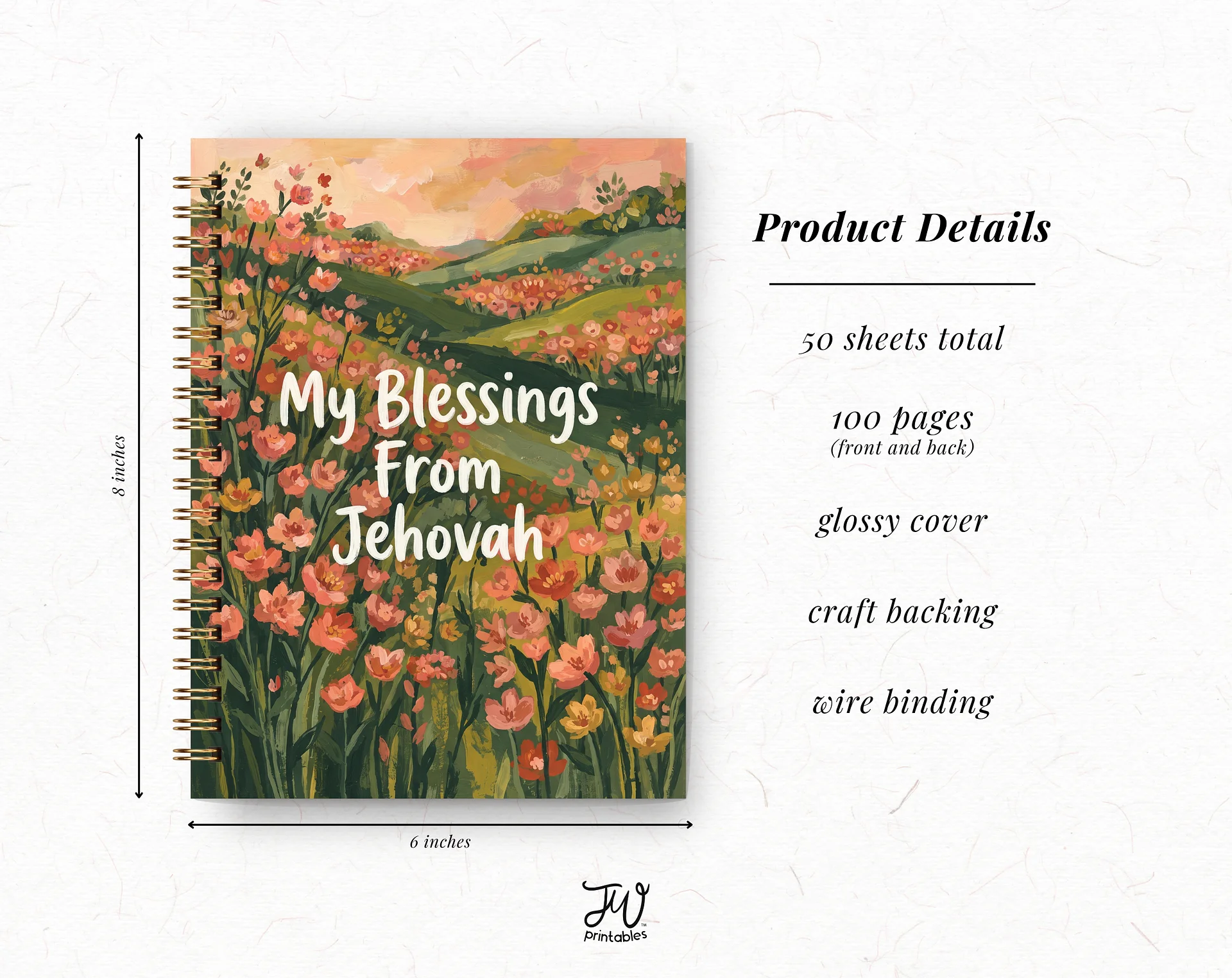 My Blessings From Jehovah Prompted Journal product image (5)
