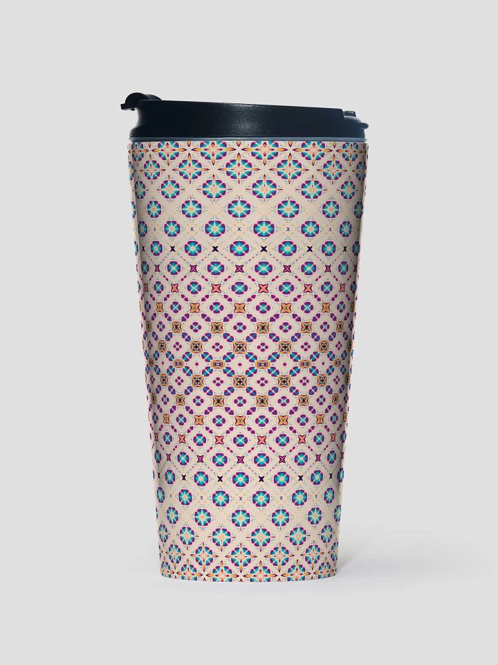 Seamless Metamorphosis Hearts & Stars Patterned Travel Mug product image (1)