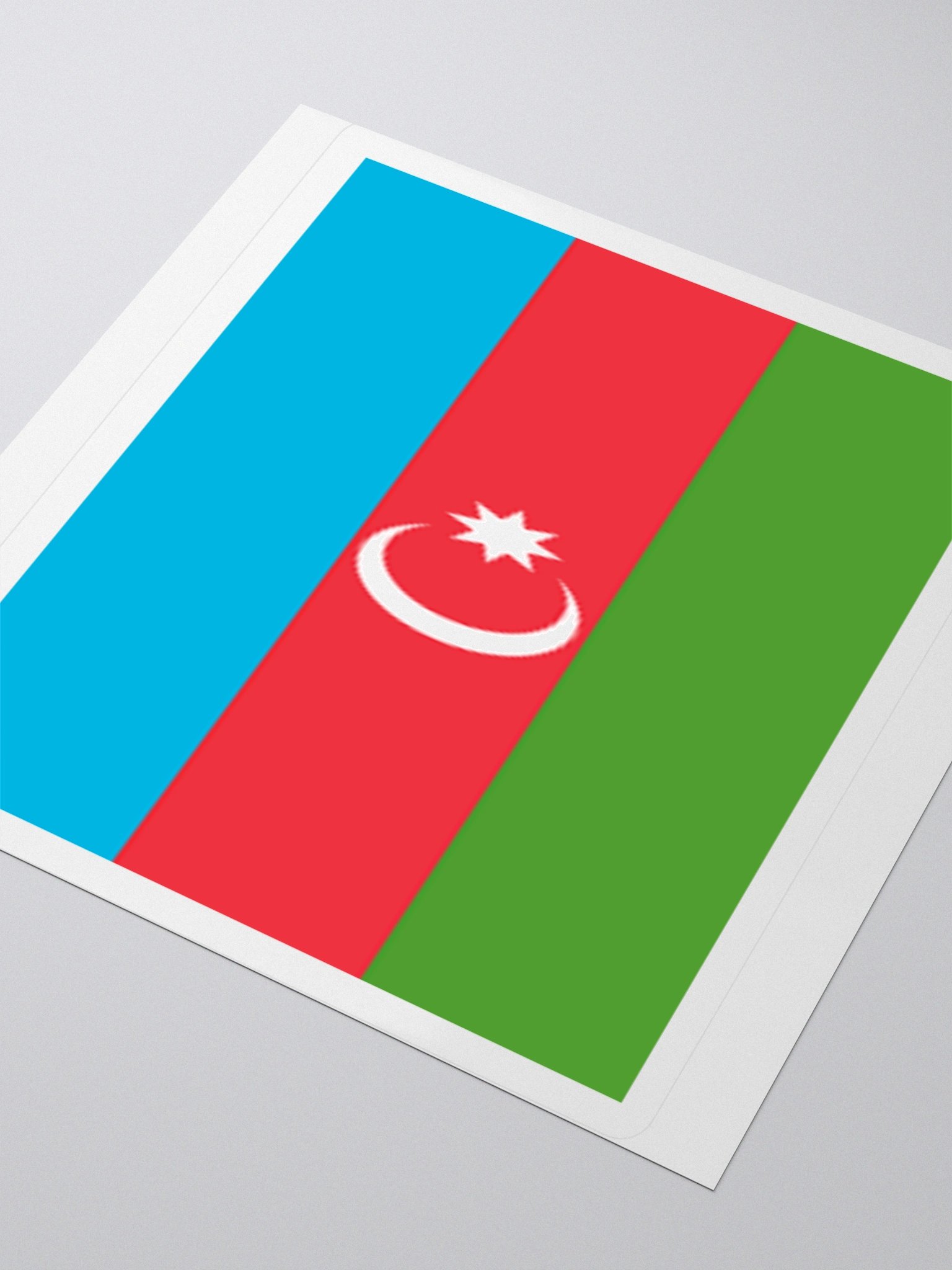 Exclusive Azerbaijan Flag Kiss-Cut Stickers - High-Quality Vinyl, Multiple Sizes product image (8)