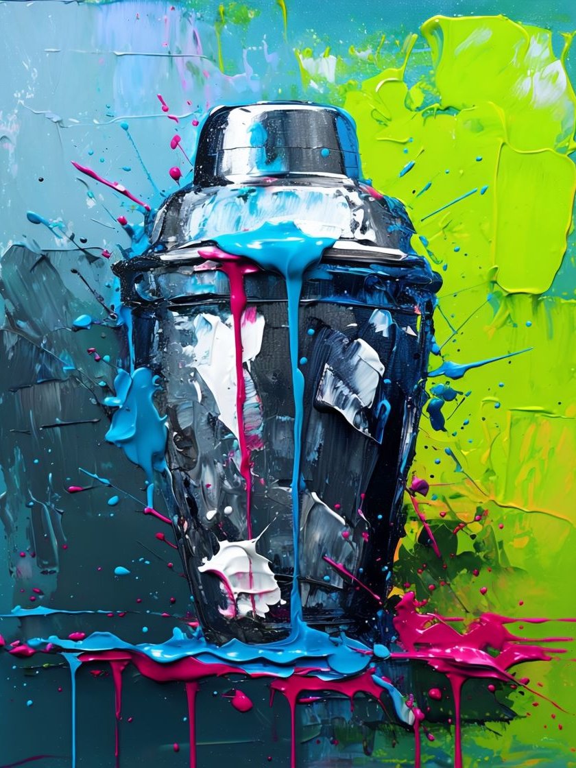 Vibrant Cocktail Shaker Art Print product image (1)