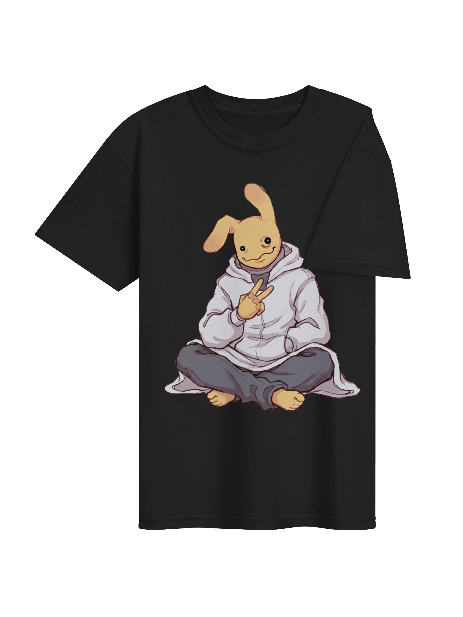 Peace Sign Bunny T-Shirt – Cute Creepy Hospital Aesthetic Unisex Tee product image (45)