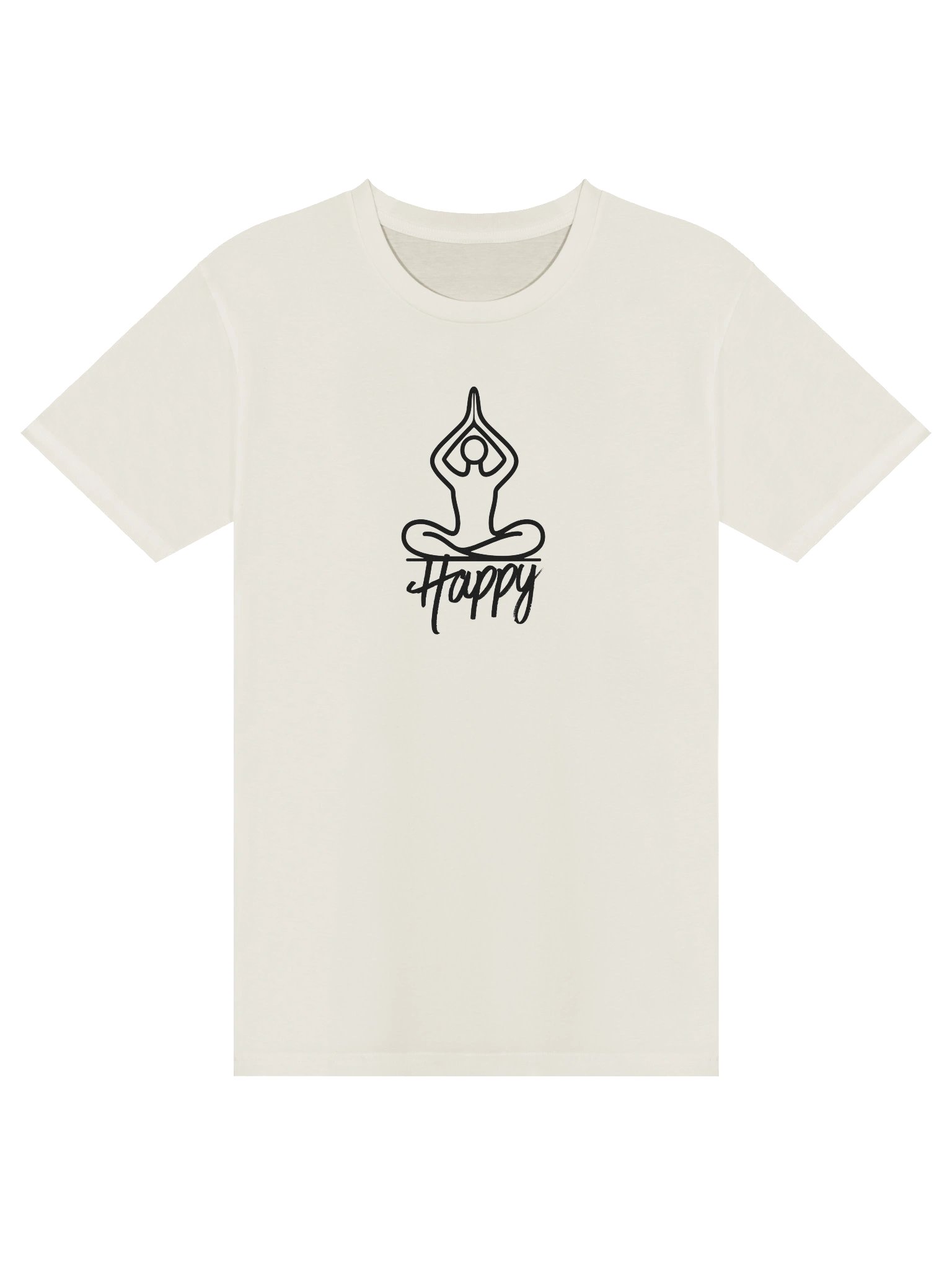 Minimalist Yoga “Happy” T-Shirt – Zen Meditation Graphic Tee product image (5)