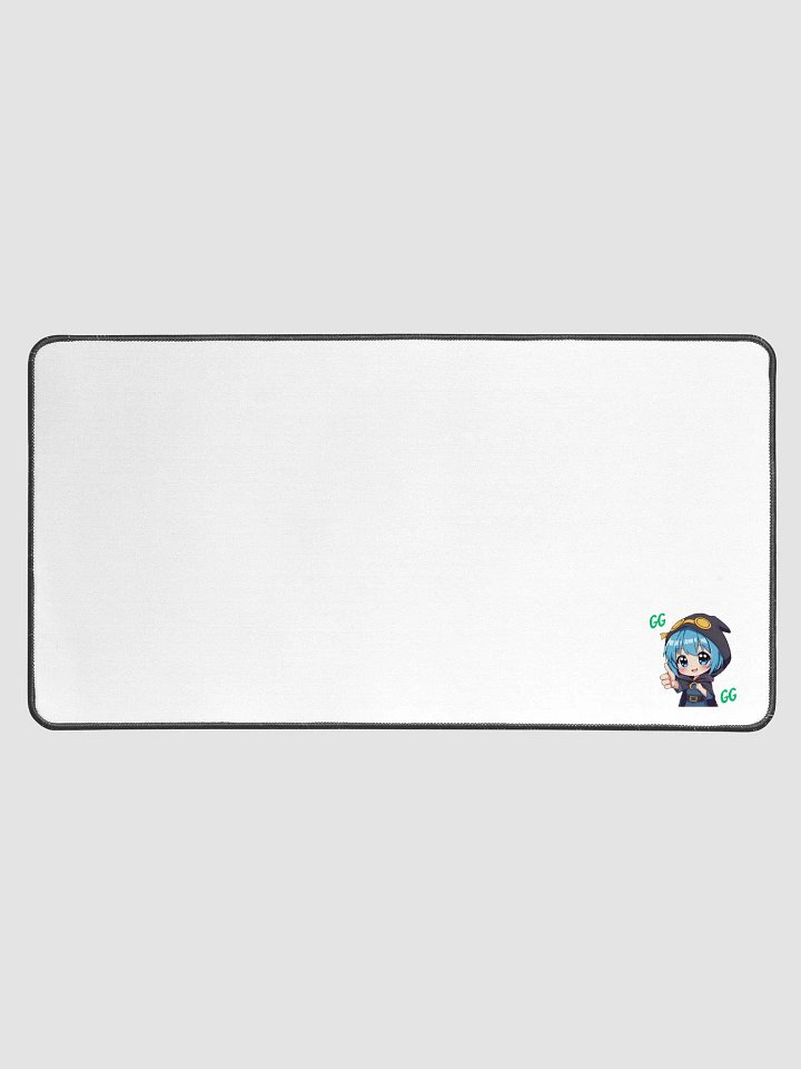 Cheerful Blue-Haired Anime Desk Mat product image (1)