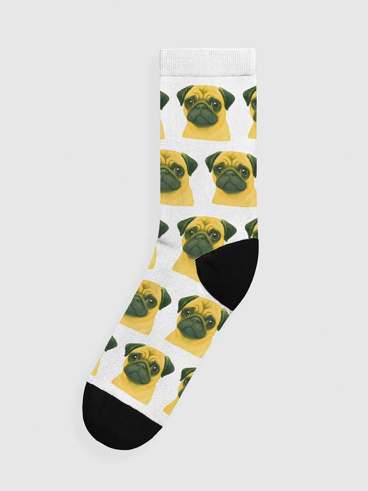 Cute Sad Pug Socks product image (1)