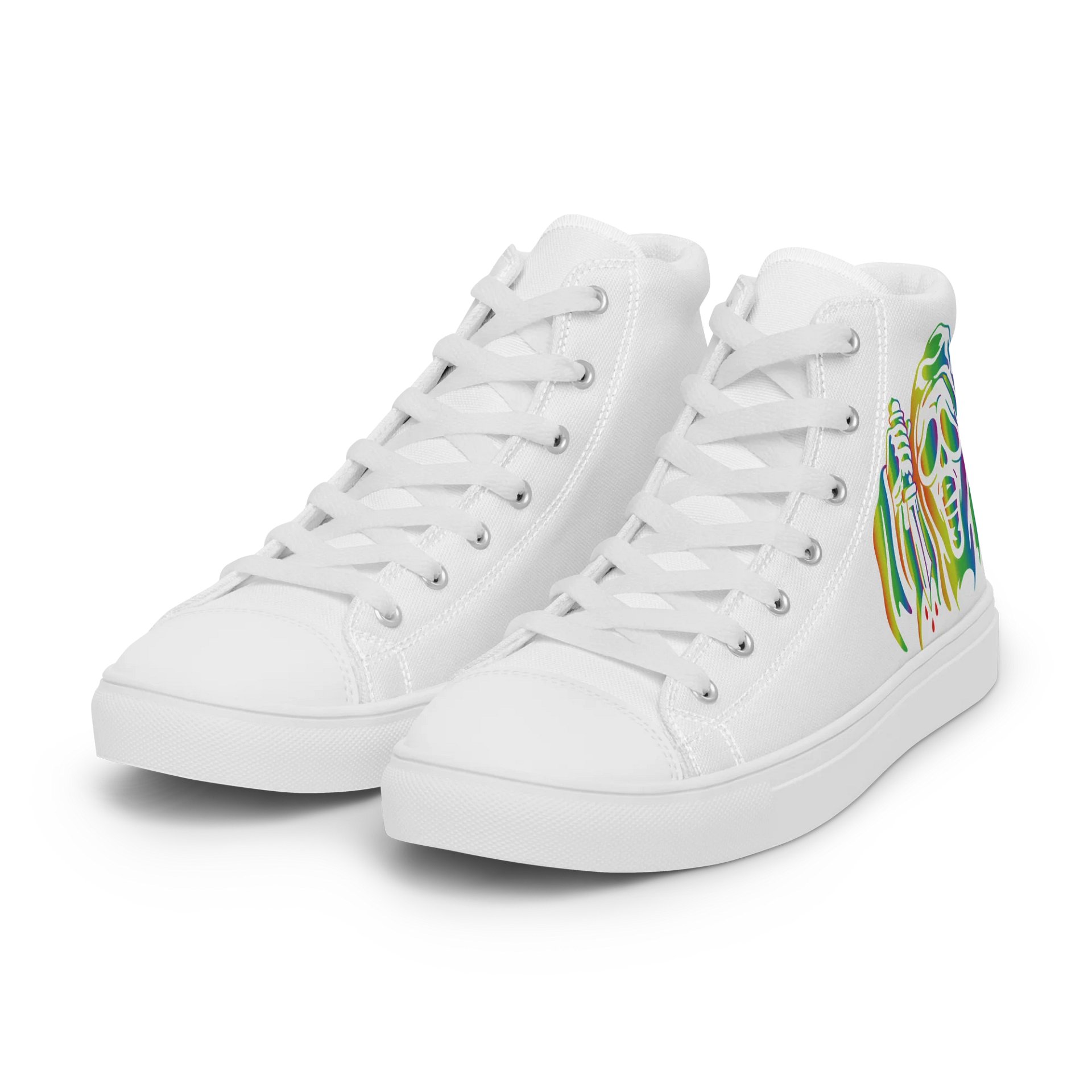 Men's White Canvas High Top - Rainbow Ghostie product image (5)