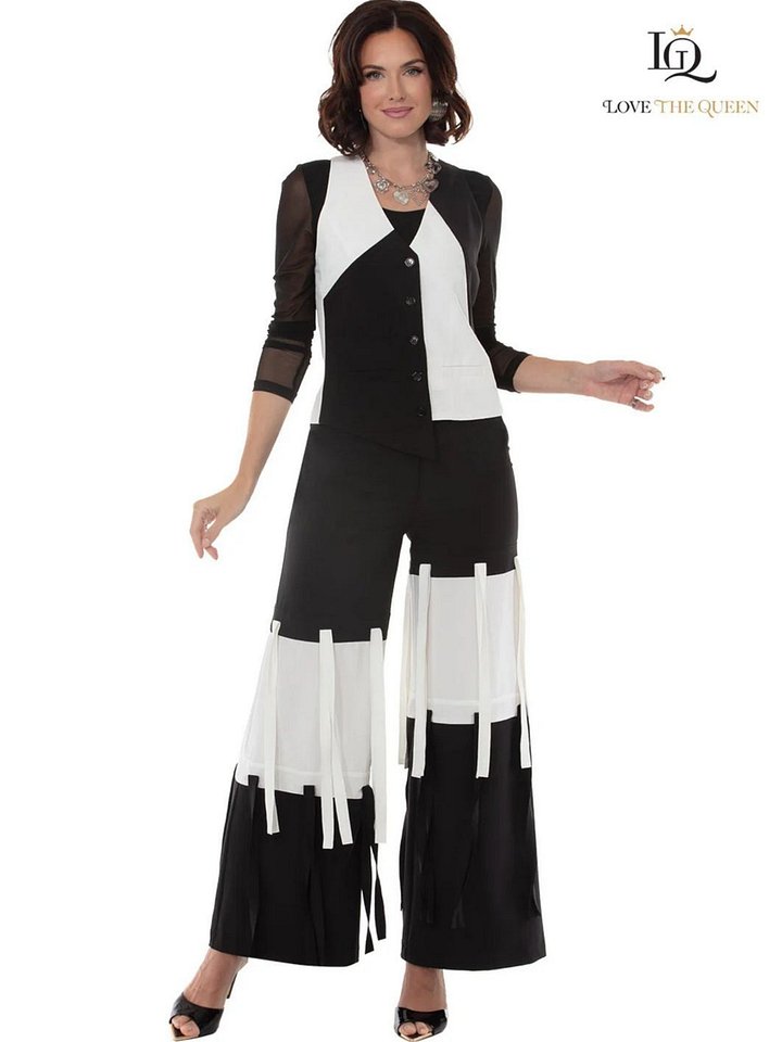 Asymmetric Color-Block Vest & Pant Set - 2pc Fringe Suit product image (1)