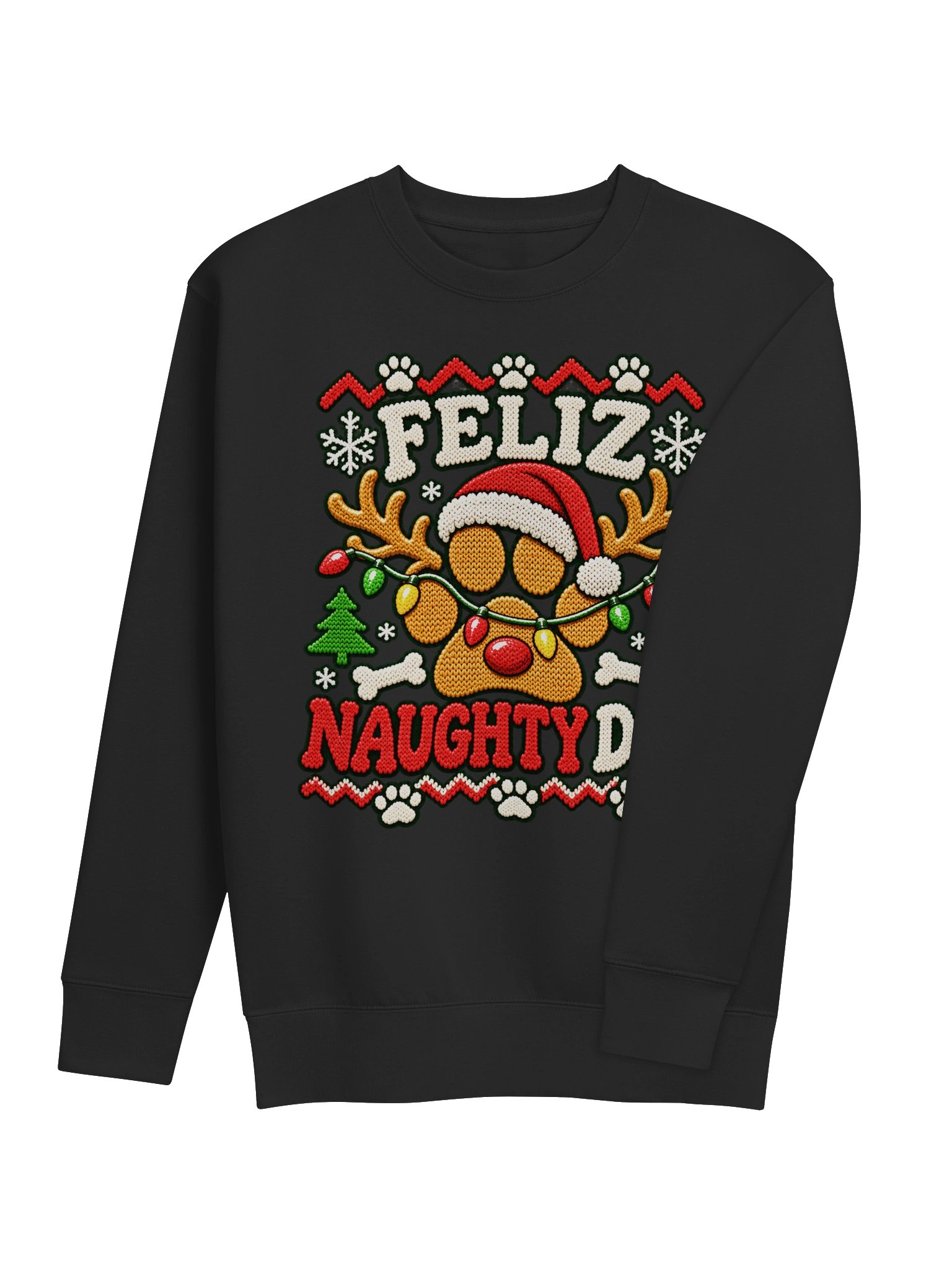 Feliz Navidad Nuggety Dog Christmas Sweatshirt product image (27)