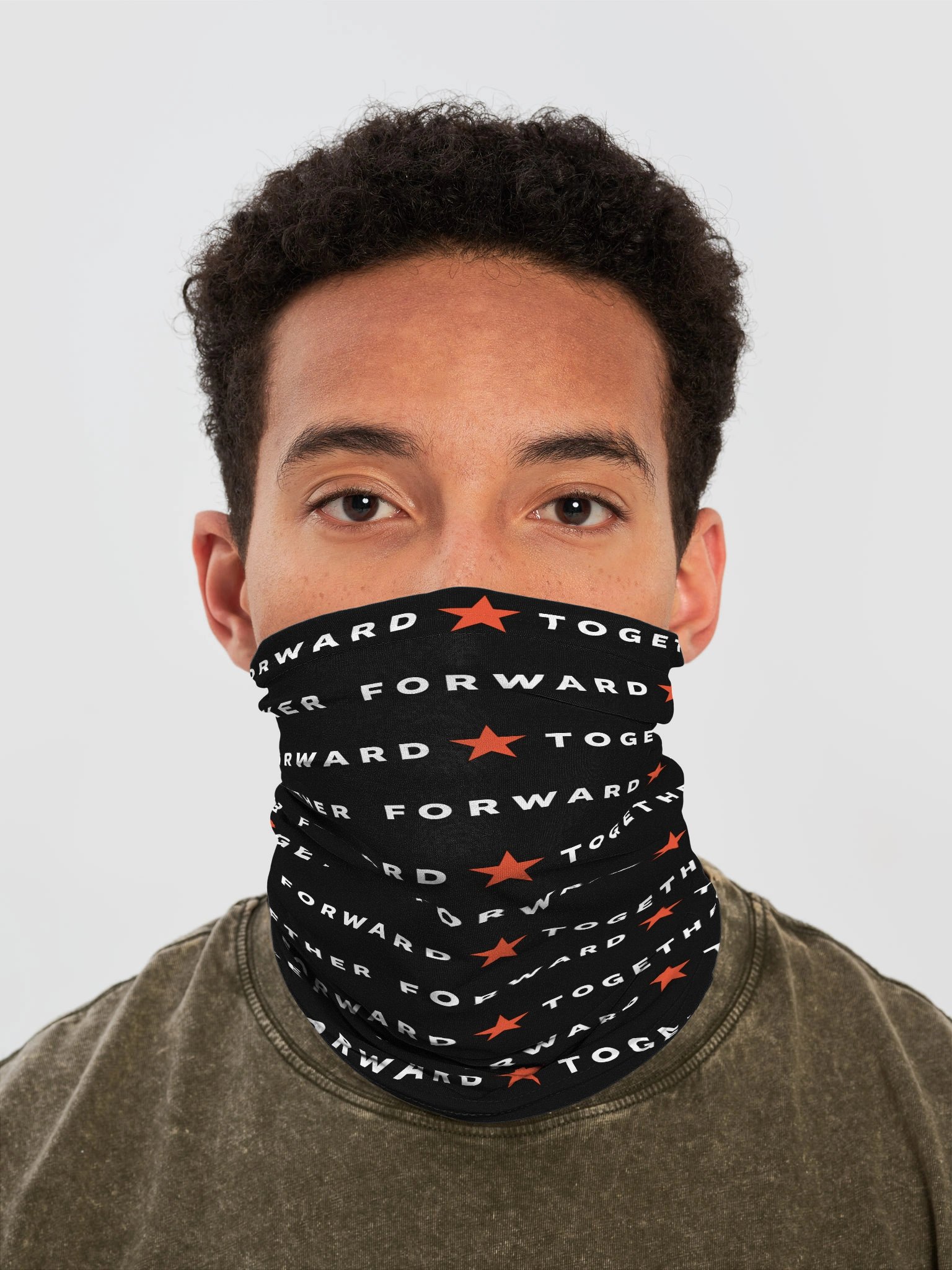 Forward Together Neck Gaiter in Black product image (1)
