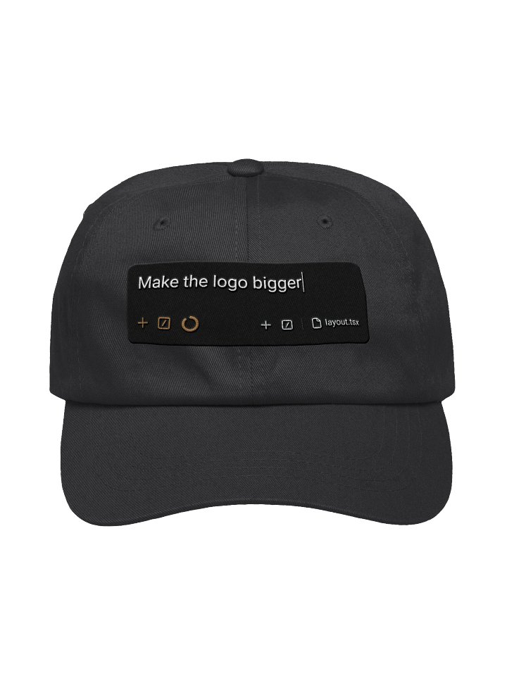Black Cap - Make the logo bigger product image (1)