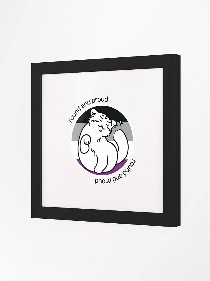 Round and Proud Manul Asexual Version - Framed Print product image (5)