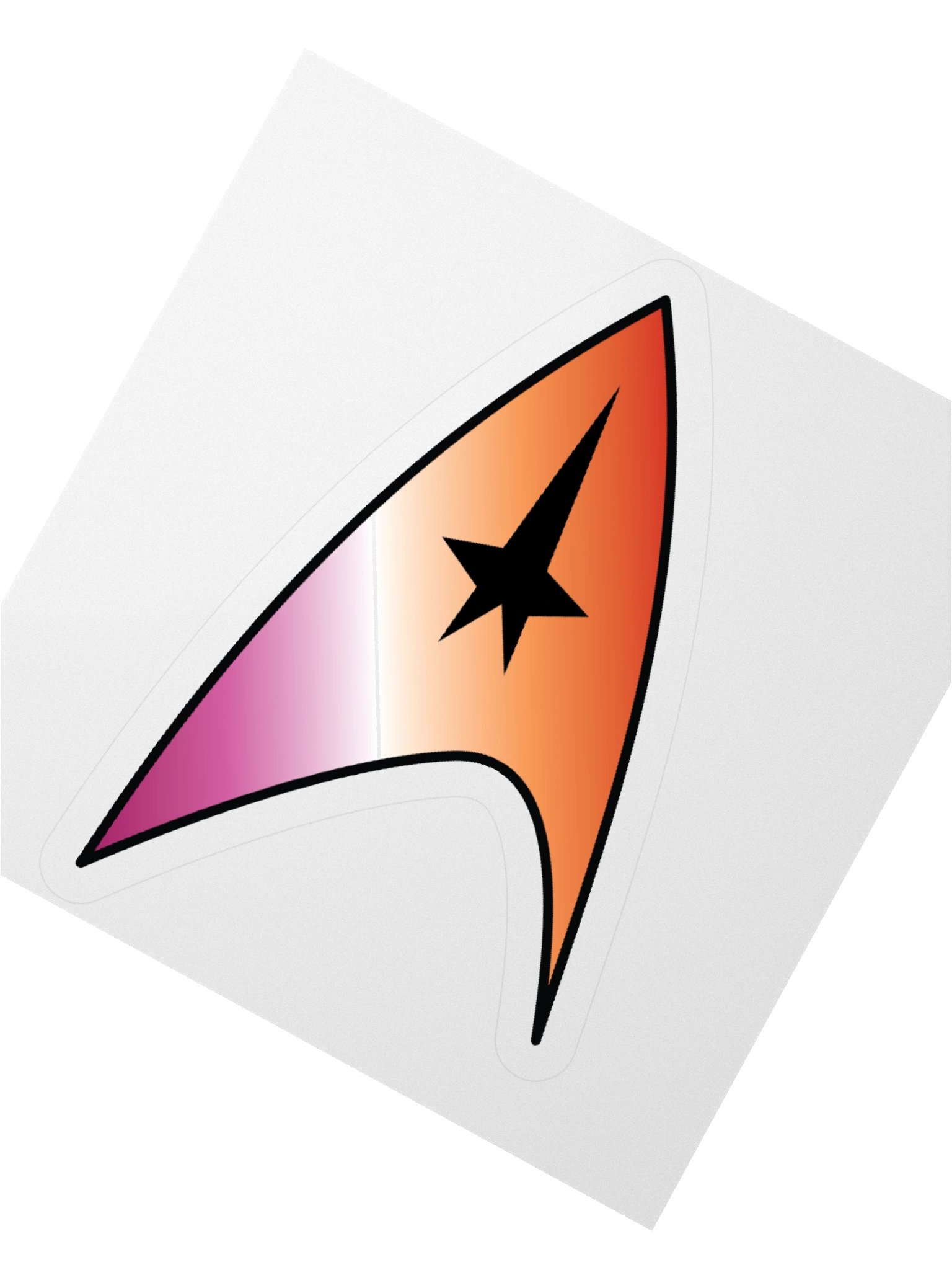 Lesbian Pride Gradient Starfleet Sticker product image (5)