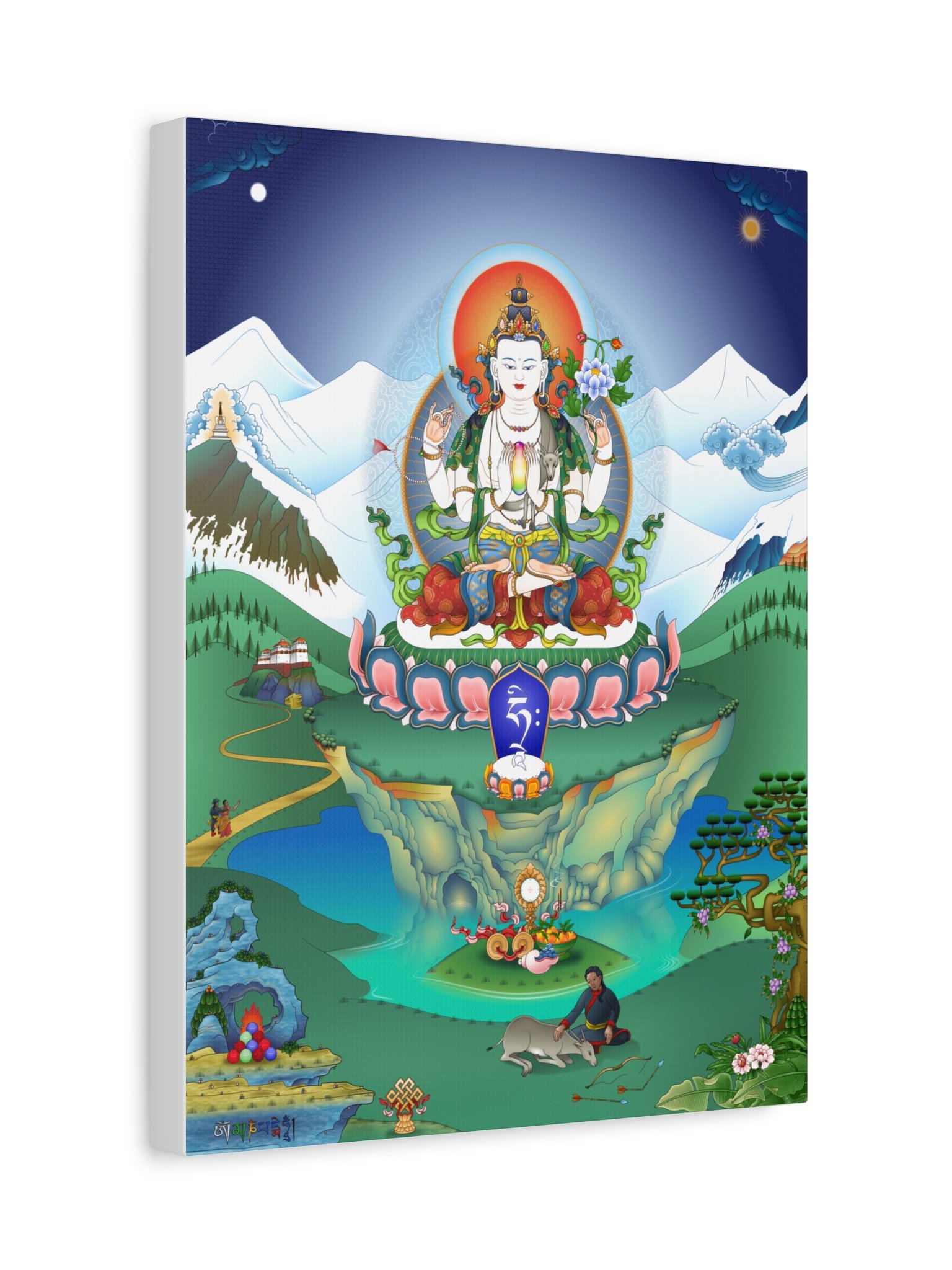 Avalokiteshvara thangka canvas print product image (2)