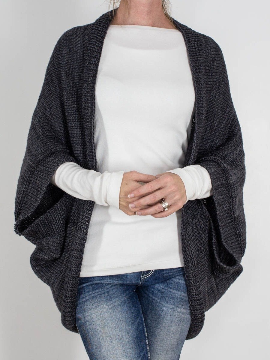 Worsted Scoop Shrug Knitting Pattern - Decisiveness product image (1)