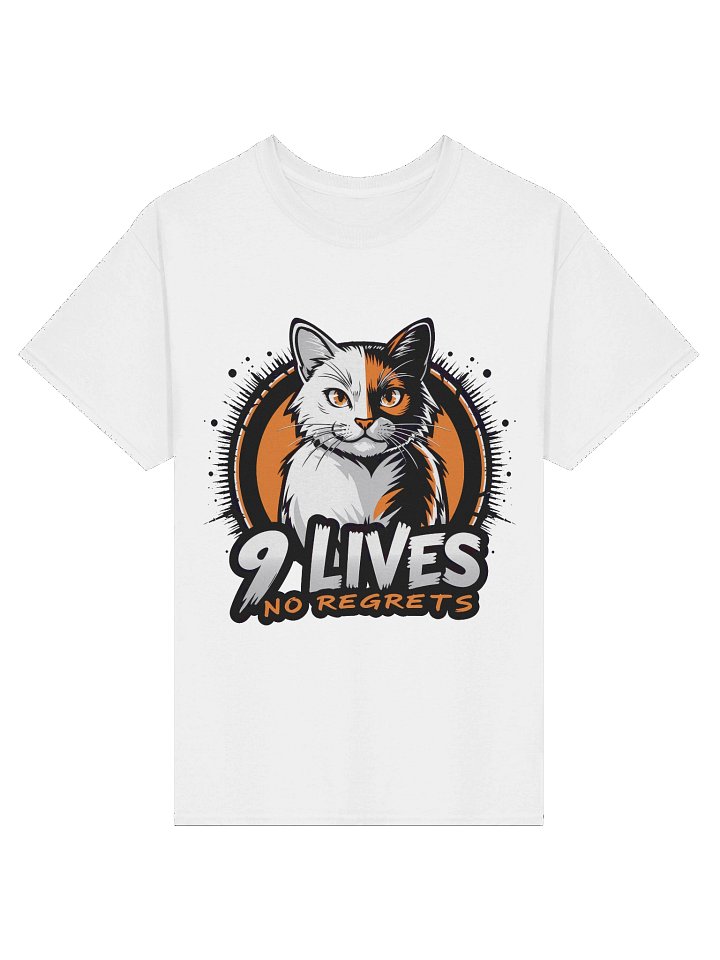 '9 Lives No Regrets' Cat Attitude T-Shirt - Fearless Feline Vibes product image (1)