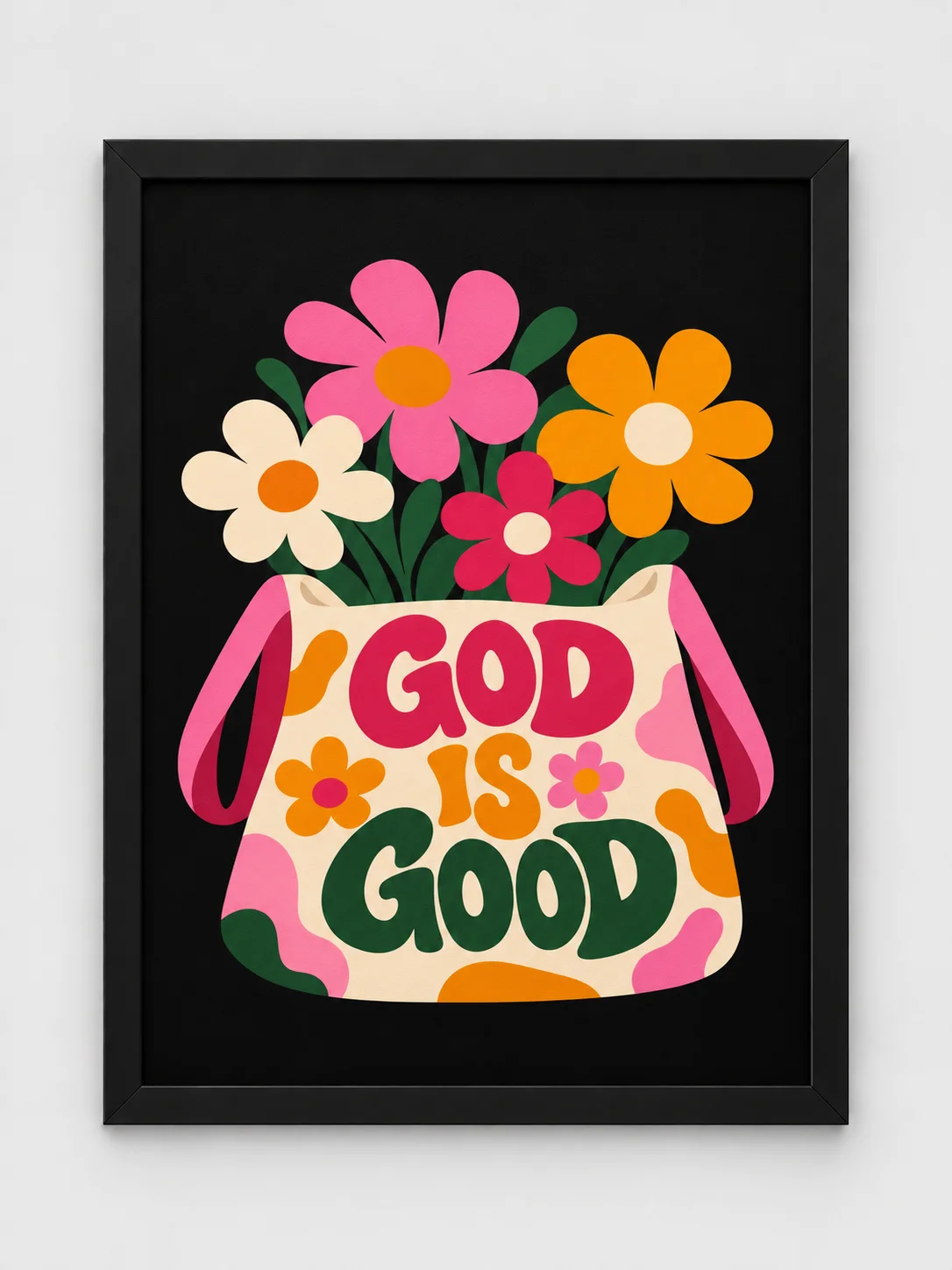 God Is Good PNG – Retro Floral Christian Shirt Design product image (4)