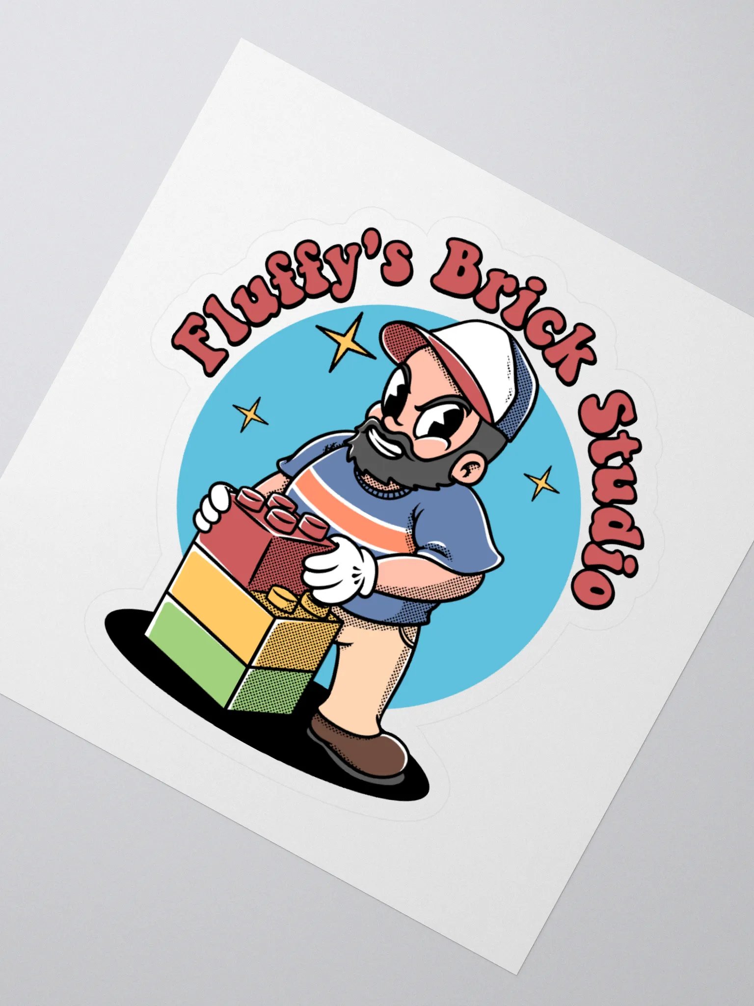Brick Builder Fluffy Sticker product image (2)
