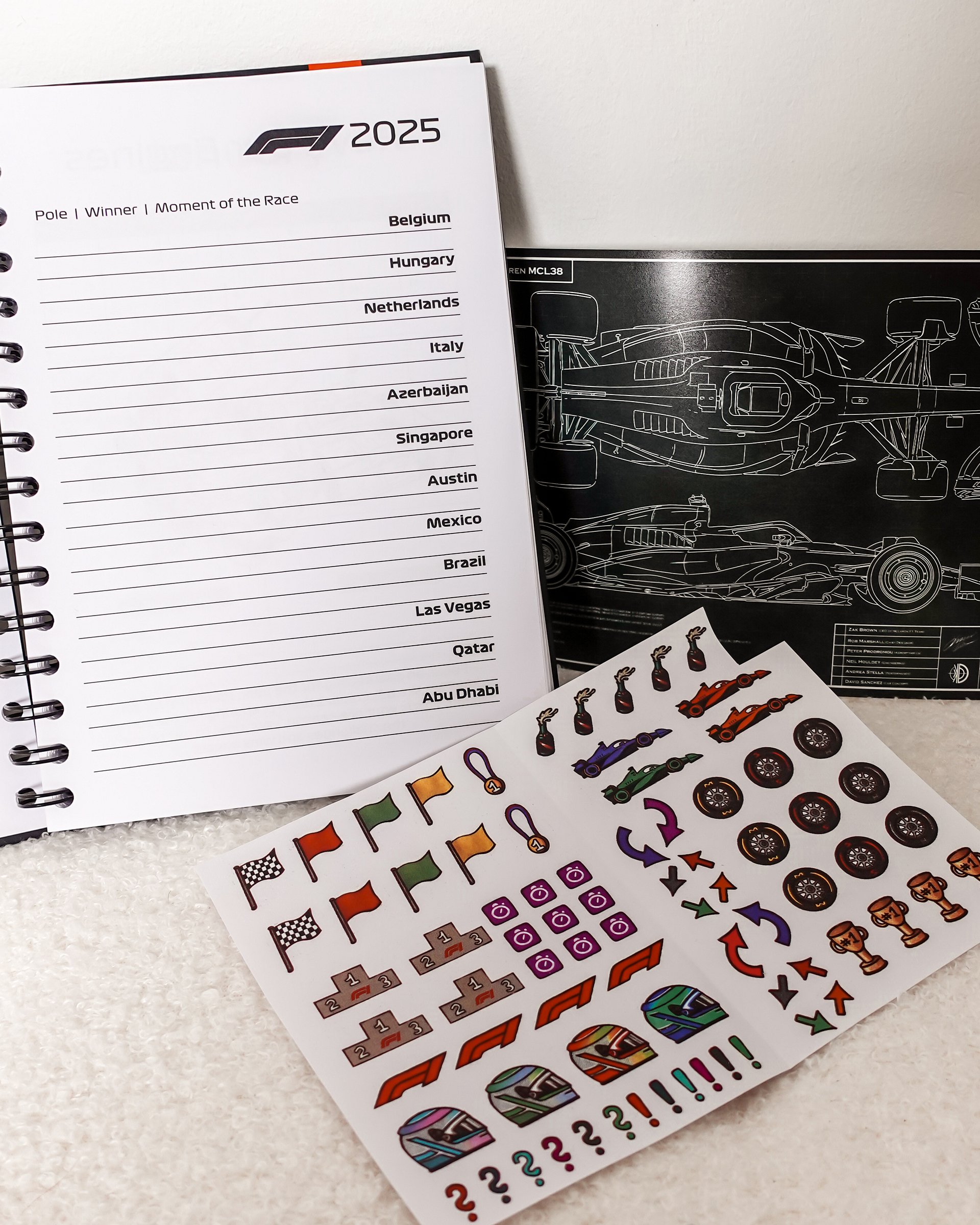 DIGITAL 2025 Planner & Calendar, Formula-1 calendar, daily planner, A5, Business planner, Budget planner, Diary, F1 gift, F1 merch, F1 stickers product image (10)