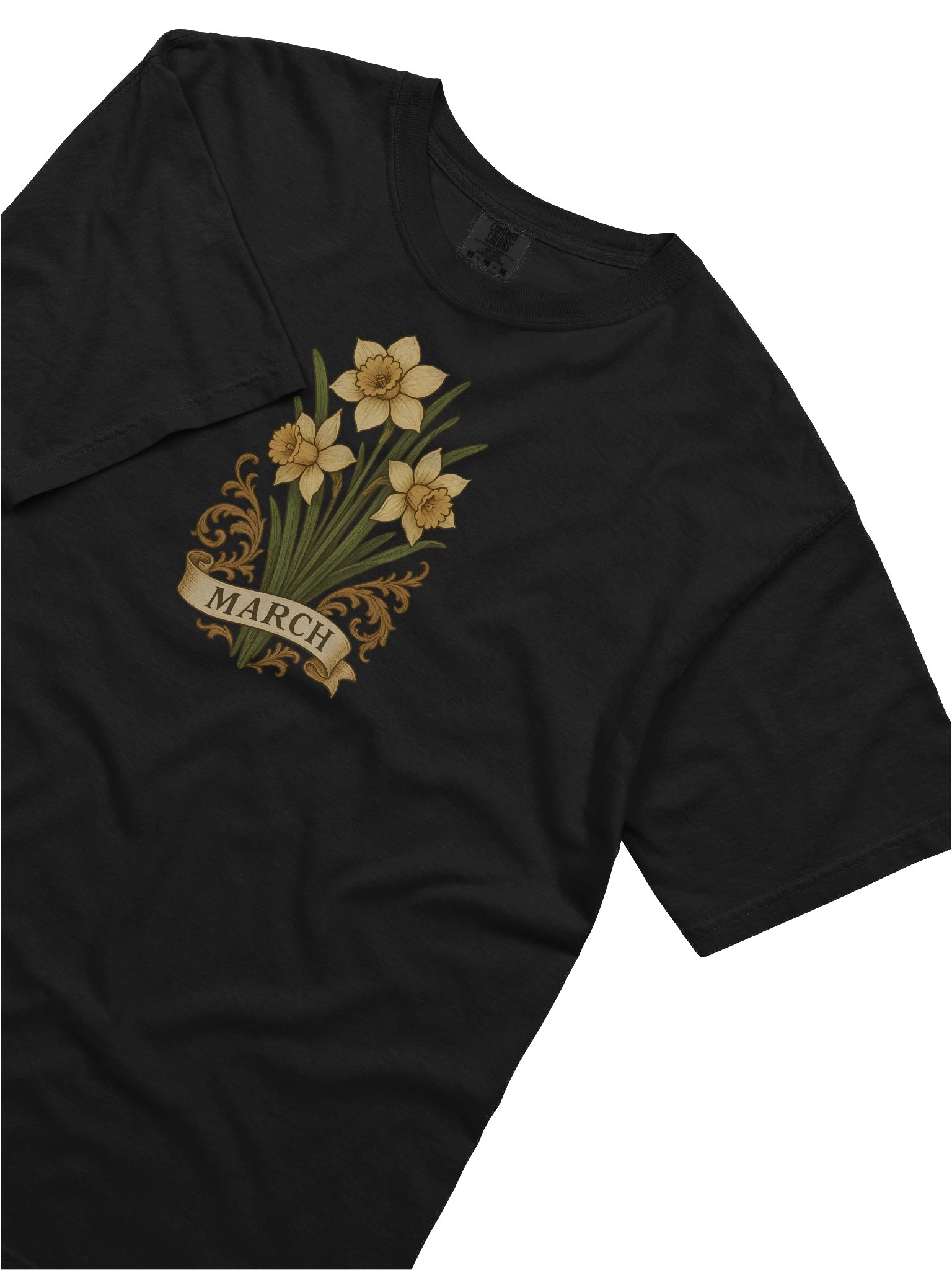 March Birth Flower Shirt – Daffodil T-Shirt for Women | Vintage Botanical Floral Tee | March Birthday Gift product image (4)