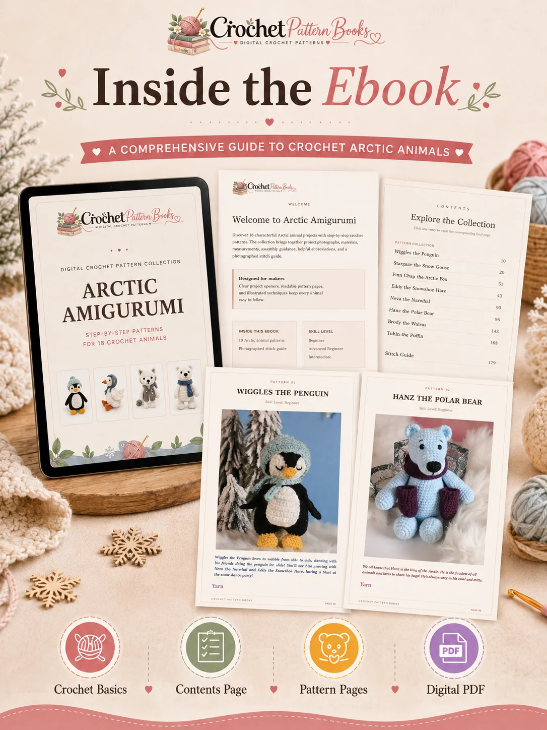 Arctic Amigurumi 18 Crochet Animal Patterns Step by Step PDF Ebook product image (4)
