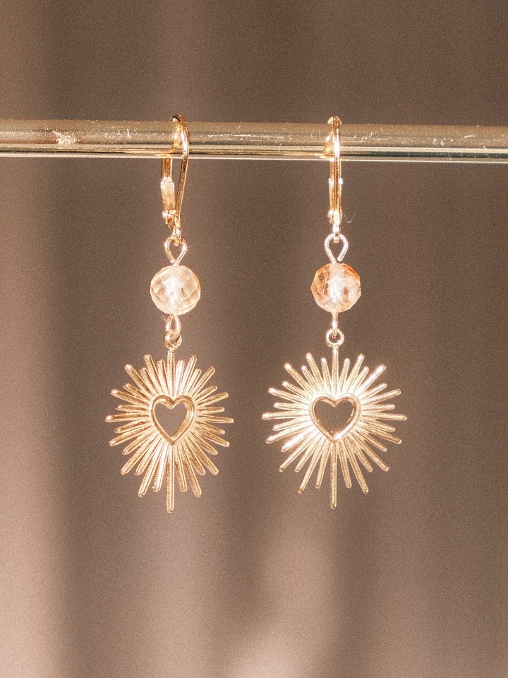 Shining heart - Citrine earrings ❤️‍🔥 product image (1)