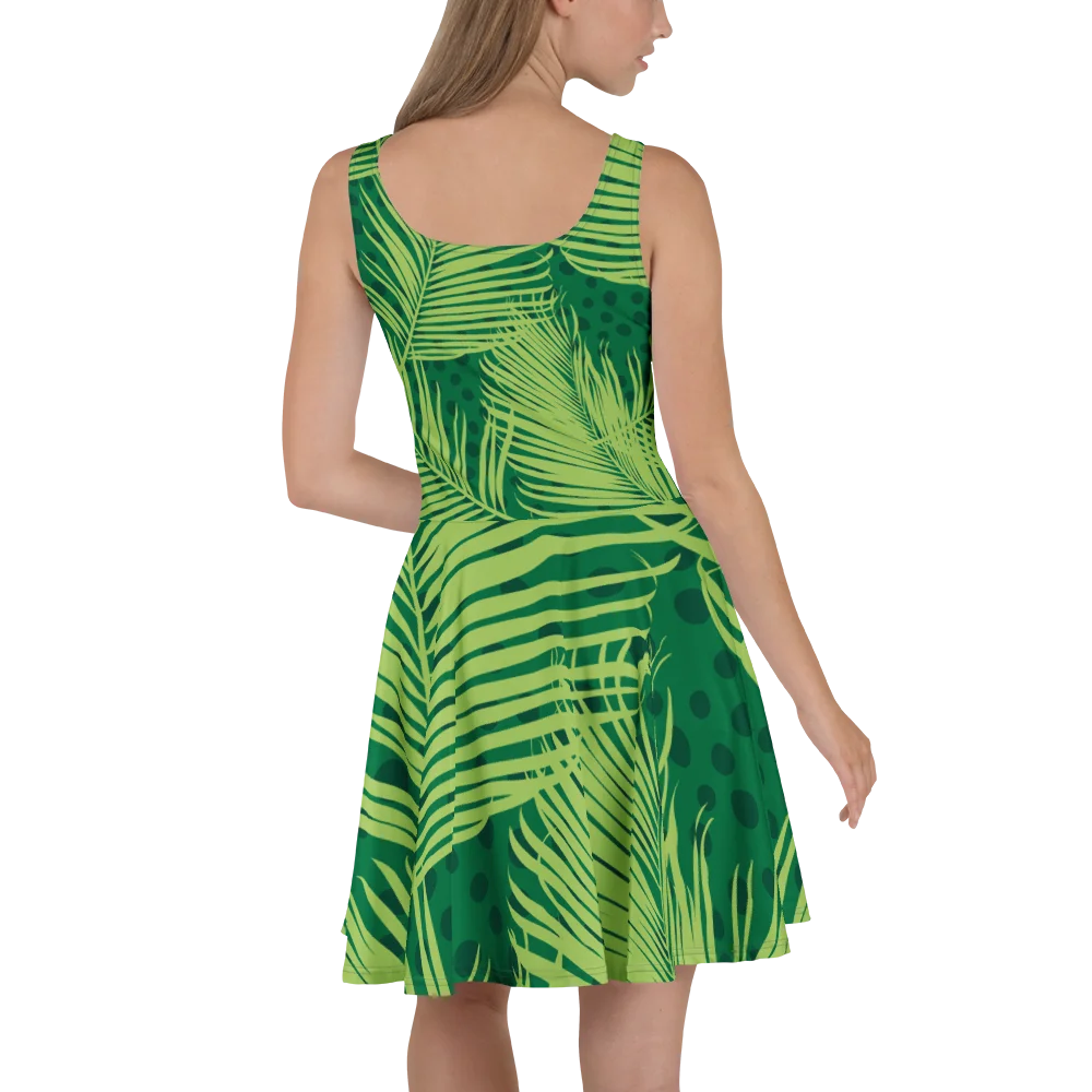 Tropical Palm Leaf Skater Dress product image (4)
