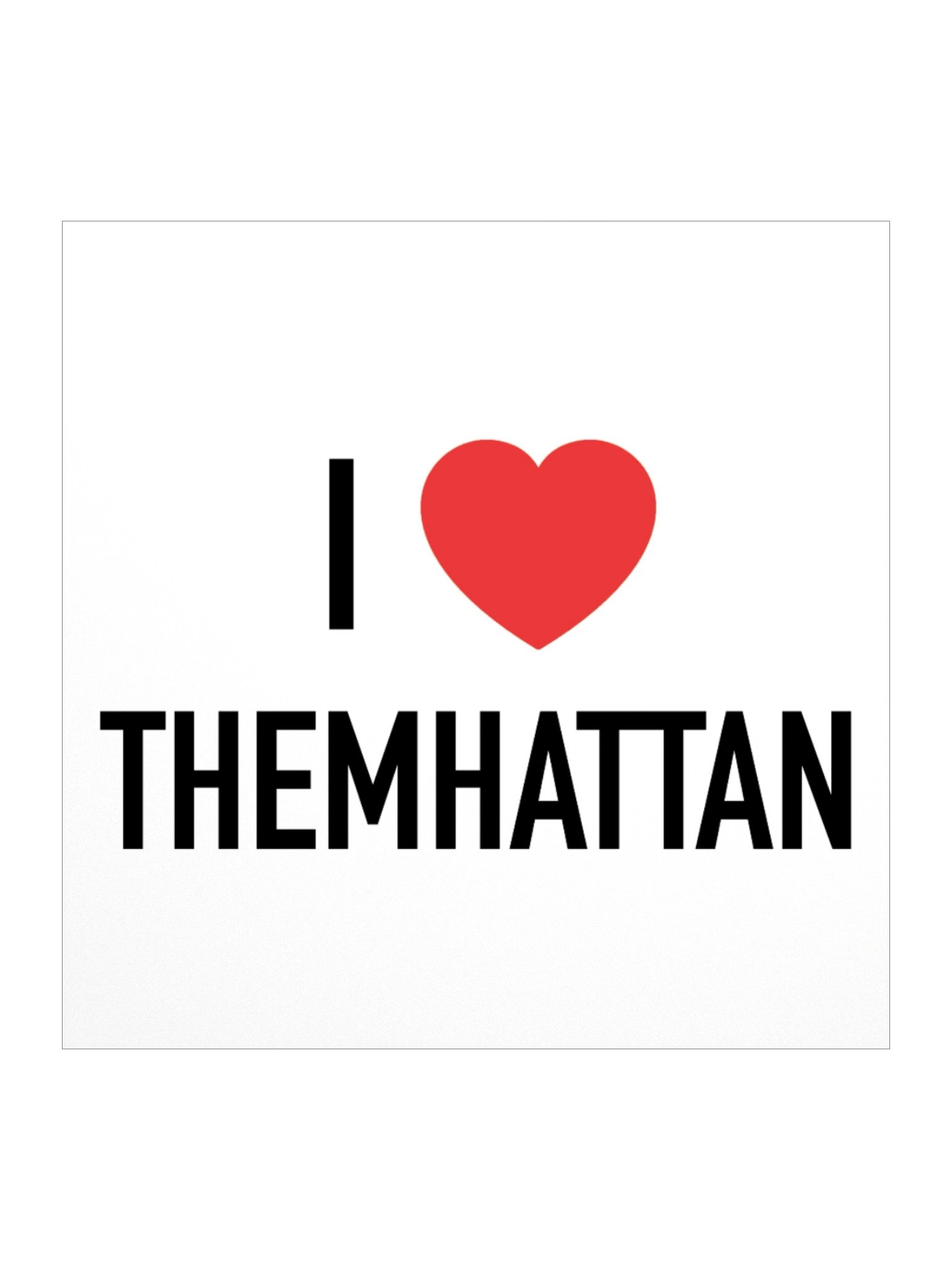 I ♥ THEMHATTAN Sticker (Square) product image (2)